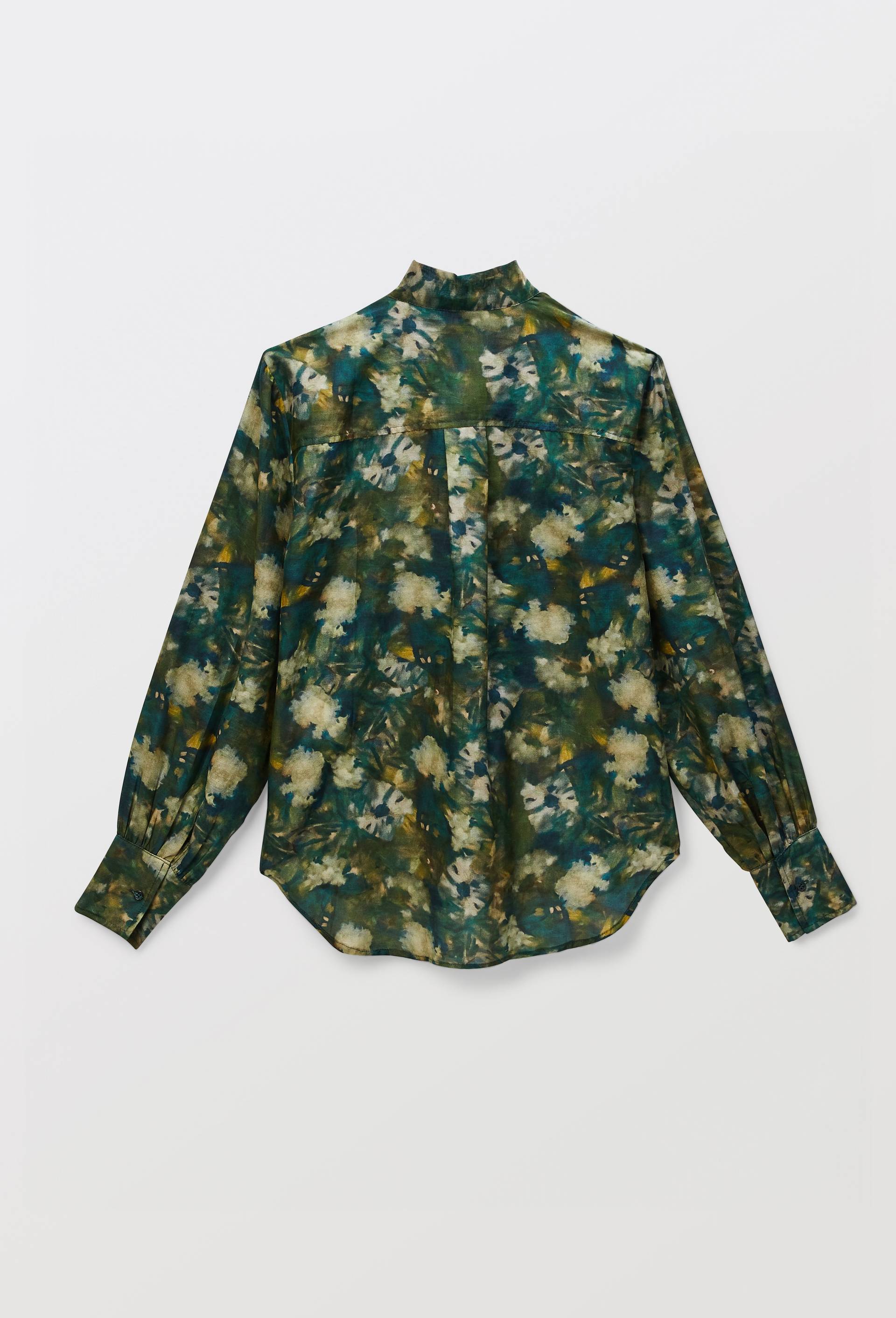 Chemise &agrave; motif floral, contenant de la soie - MUS&Eacute;E D'ORSAY x MONOPRIX, Vert, large image number 6