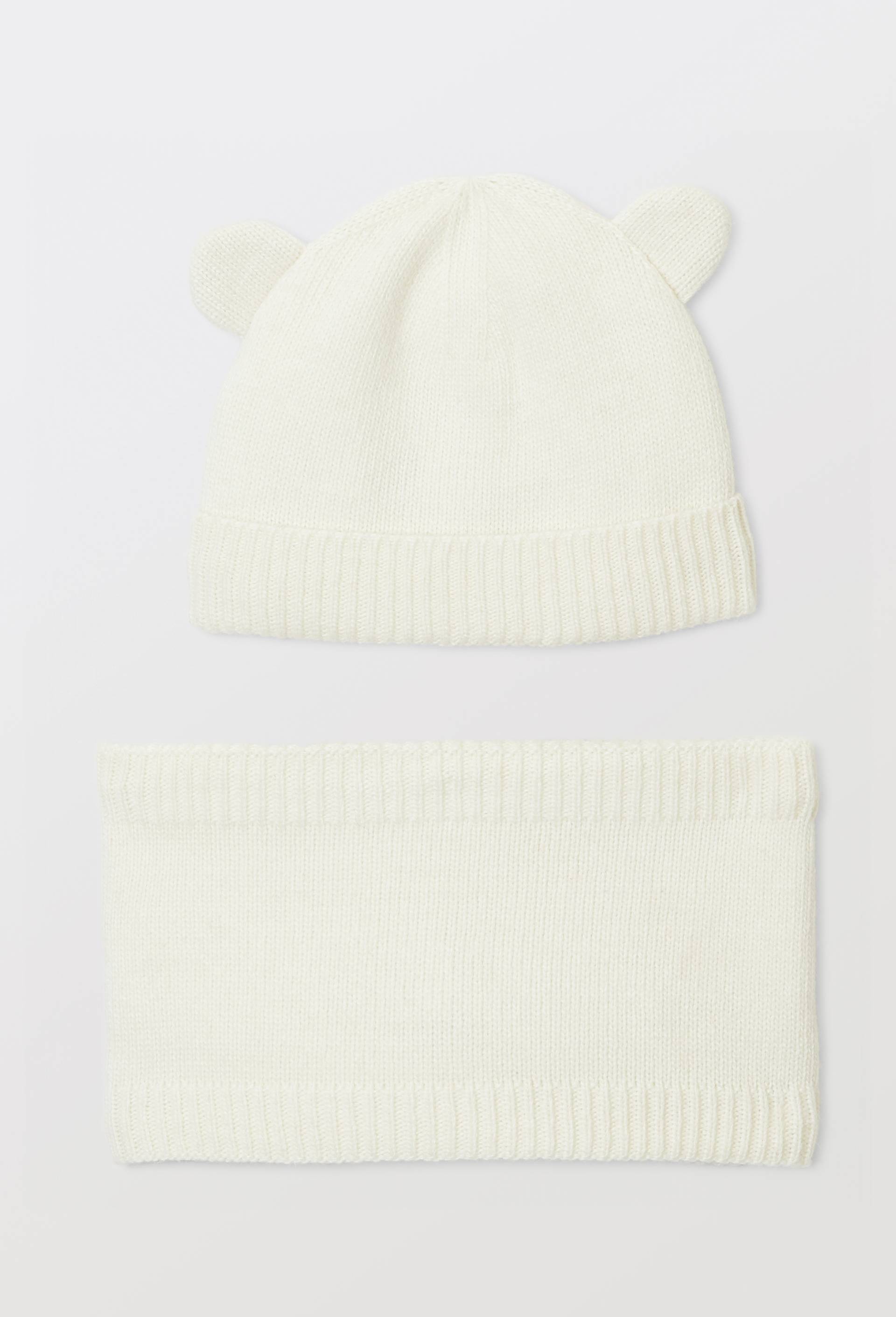 Ensemble bonnet et tour de cou, Beige clair, large image number 0