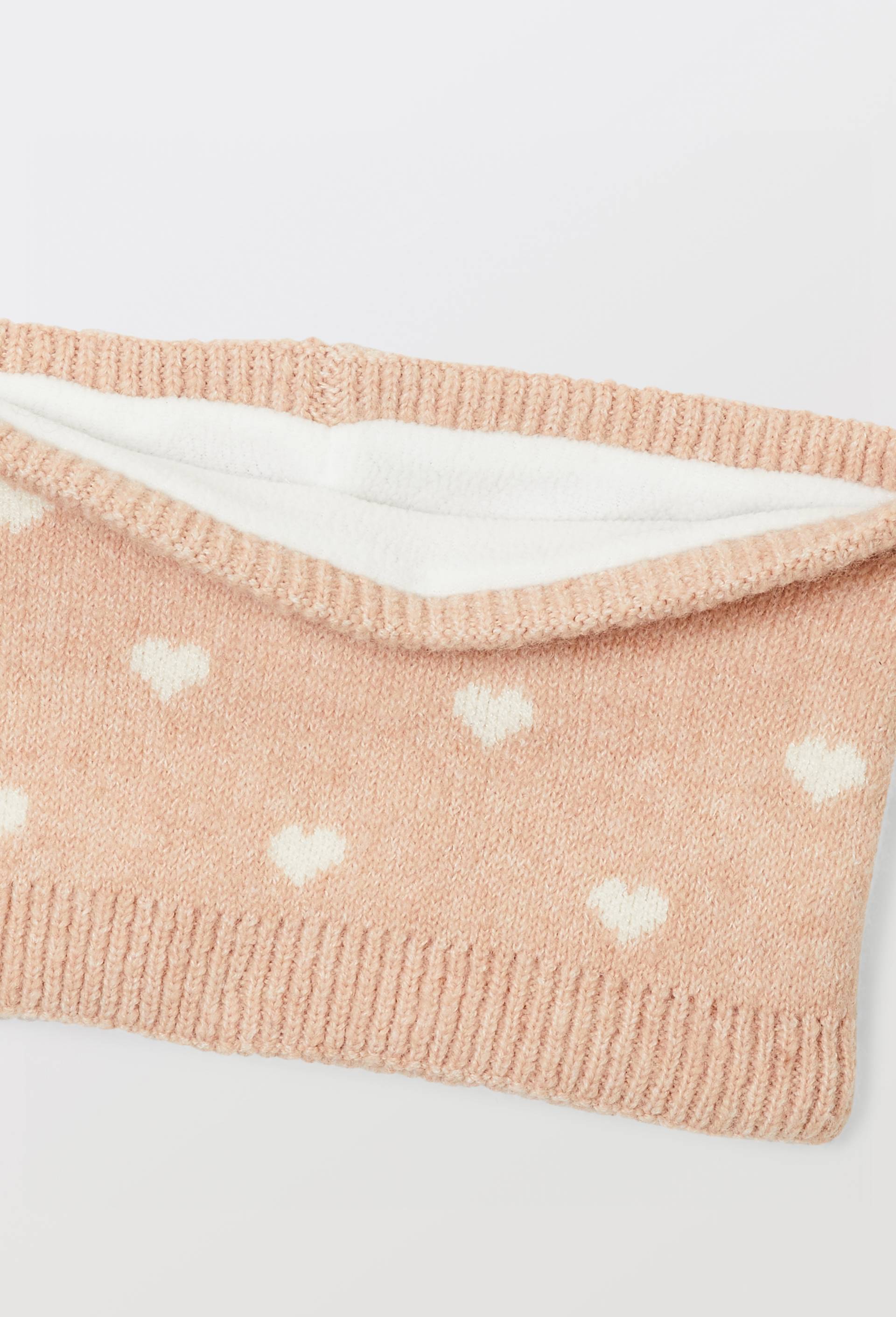 Cache cou en maille jacquard, Rose, large image number 1