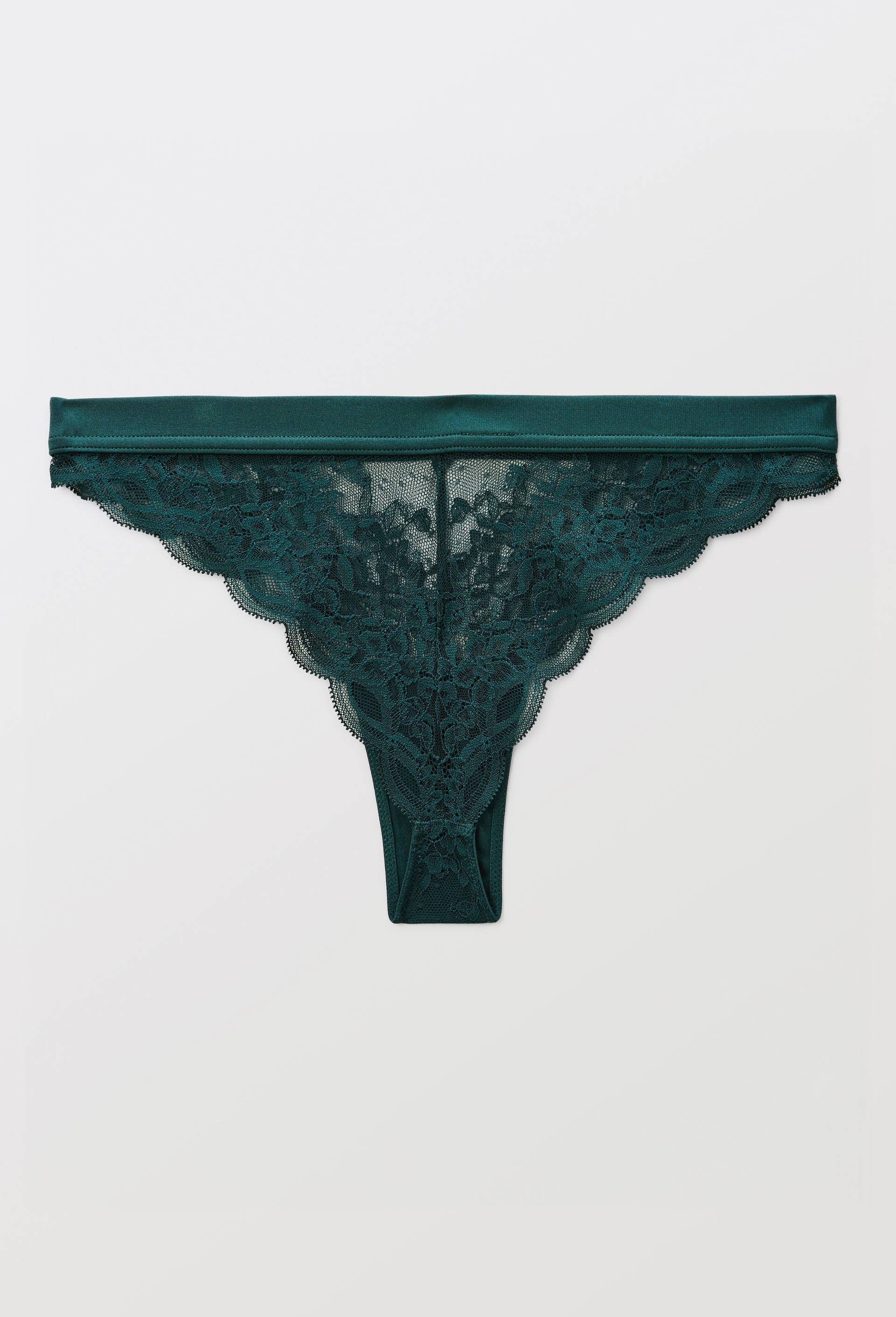 Tanga ANGELE en dentelle, Vert fonc&eacute;, large image number 3.0