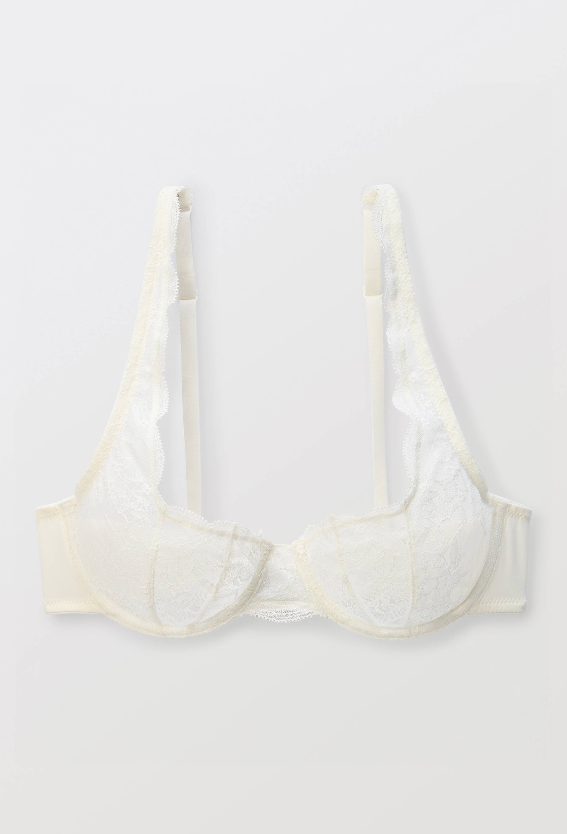 Soutien-gorge corbeille balconnet ANGELE en dentelle, Ecru, large image number 3