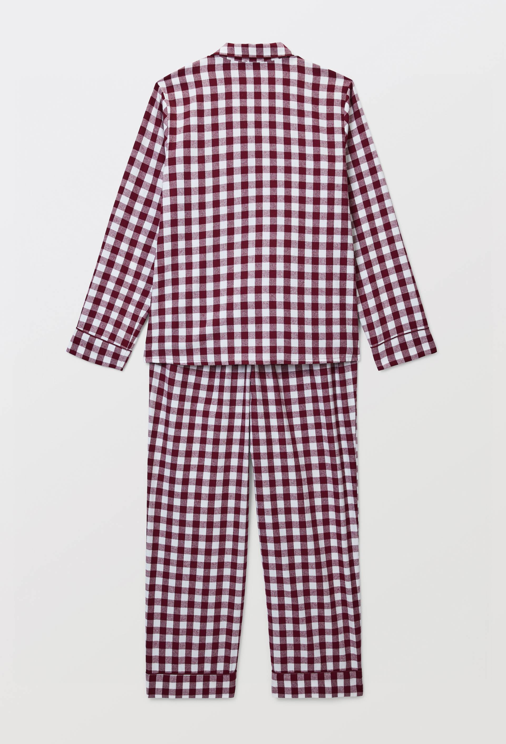 Pyjama en flanelle de coton BIO GOTS &agrave; carreaux vichy, Rouge fonc&eacute;, large image number 3