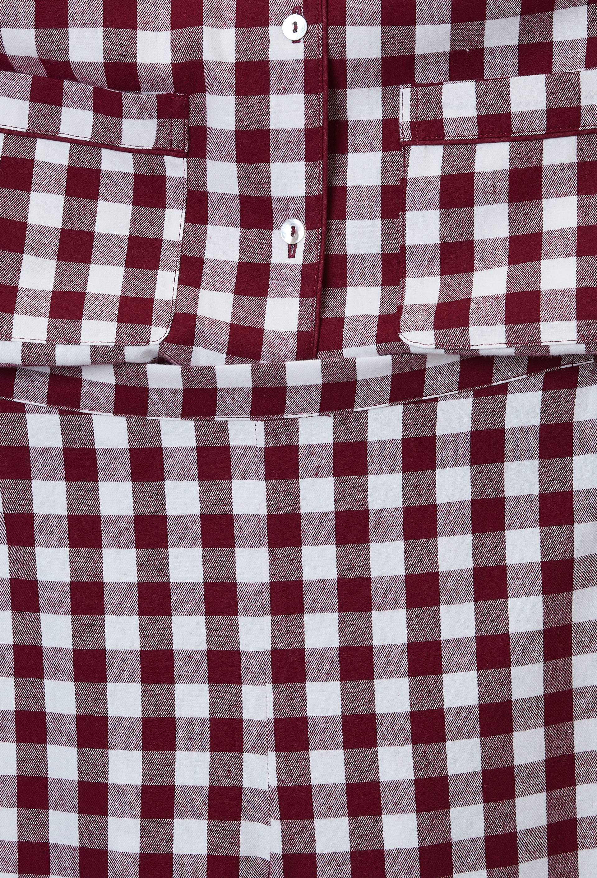Pyjama en flanelle de coton BIO GOTS &agrave; carreaux vichy, Rouge fonc&eacute;, large image number 4