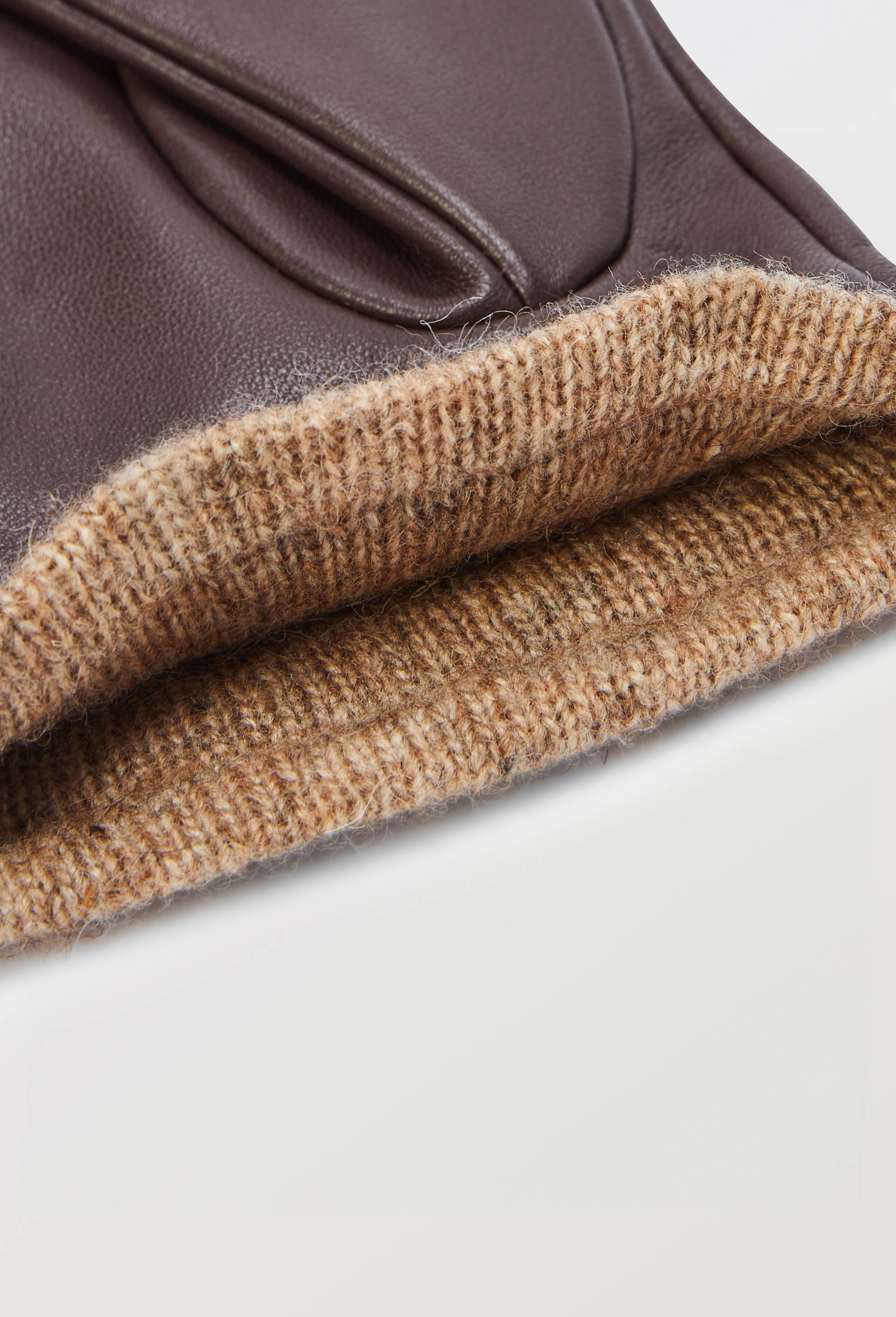 Gants tactiles en cuir, Brun, large image number 1.0