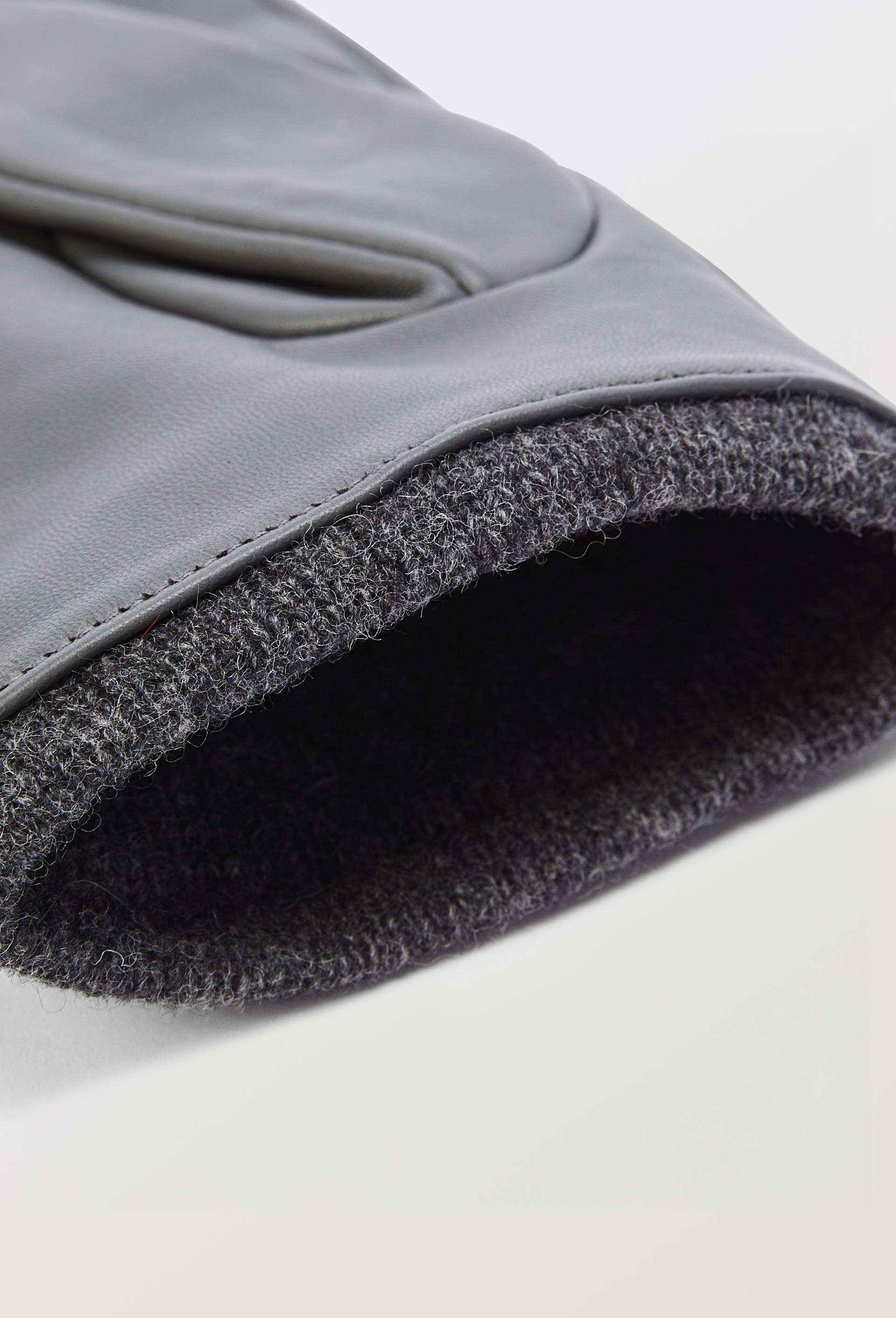 Gants tactiles en cuir, Gris, large image number 1
