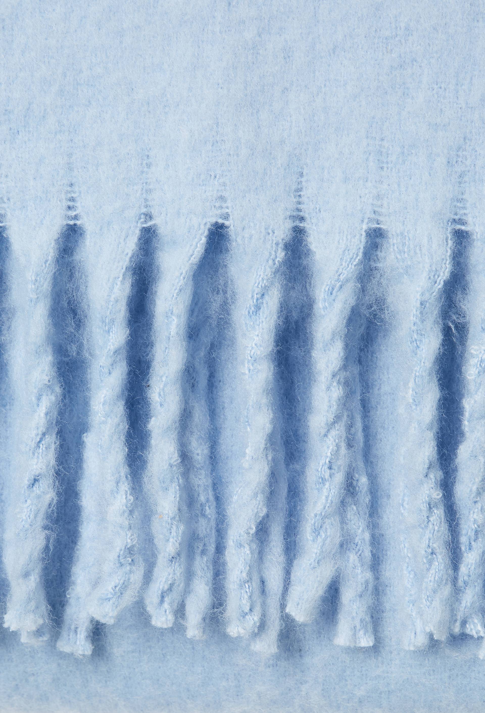 Echarpe &agrave; franges, mati&egrave;re recycl&eacute;e, Bleu, large image number 2