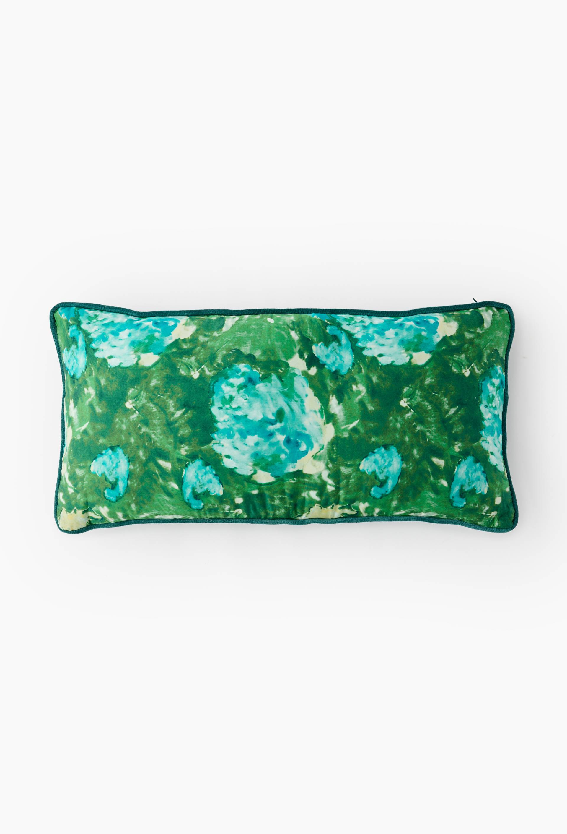 Coussin imprim&eacute;, 35x70cm, en coton et velours - MUS&Eacute;E D'ORSAY x MONOPRIX, Vert, large image number 0.0