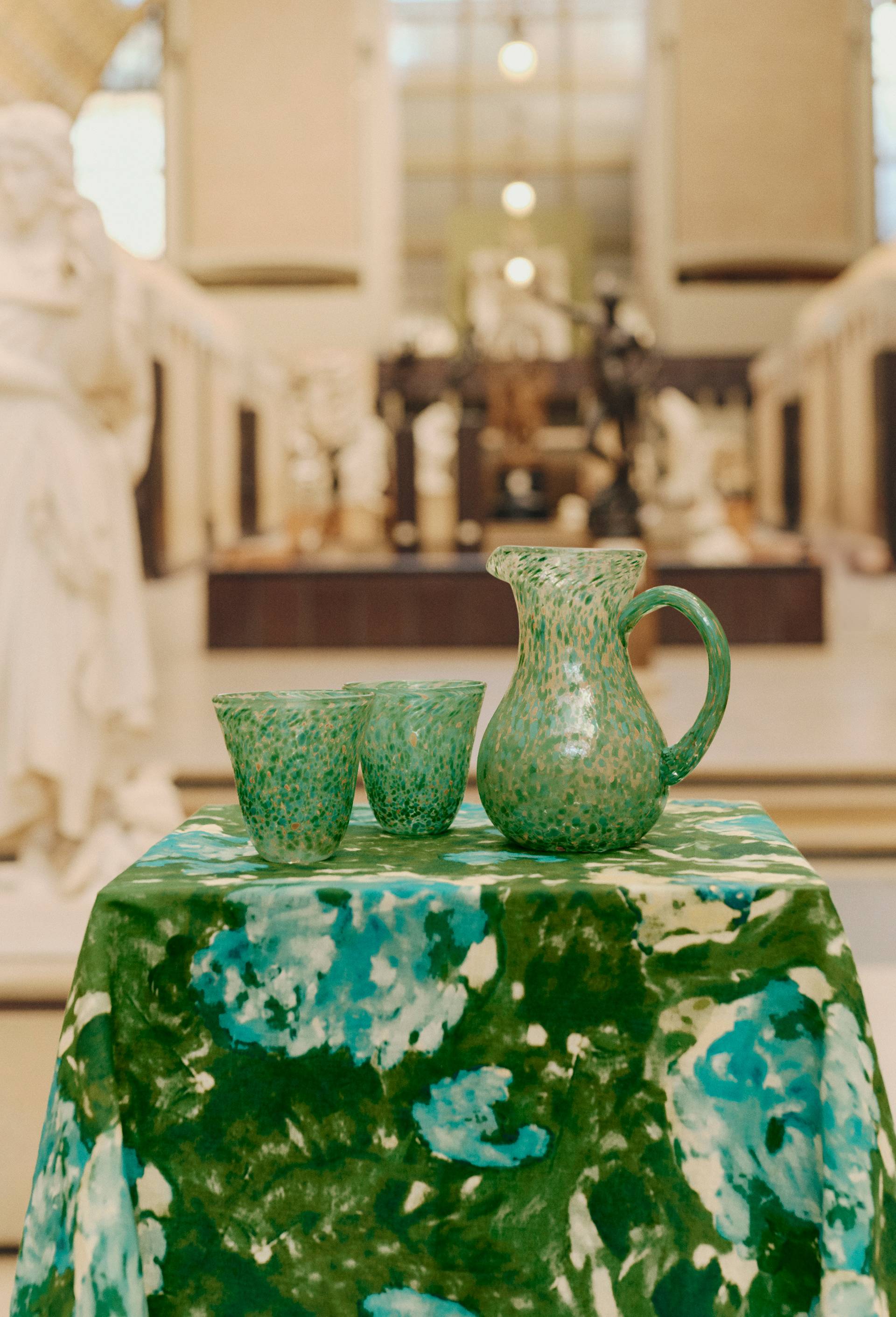 Nappe imprim&eacute;e, 170x250cm, en coton lin - MUS&Eacute;E D'ORSAY x MONOPRIX, Vert, large image number 0.0