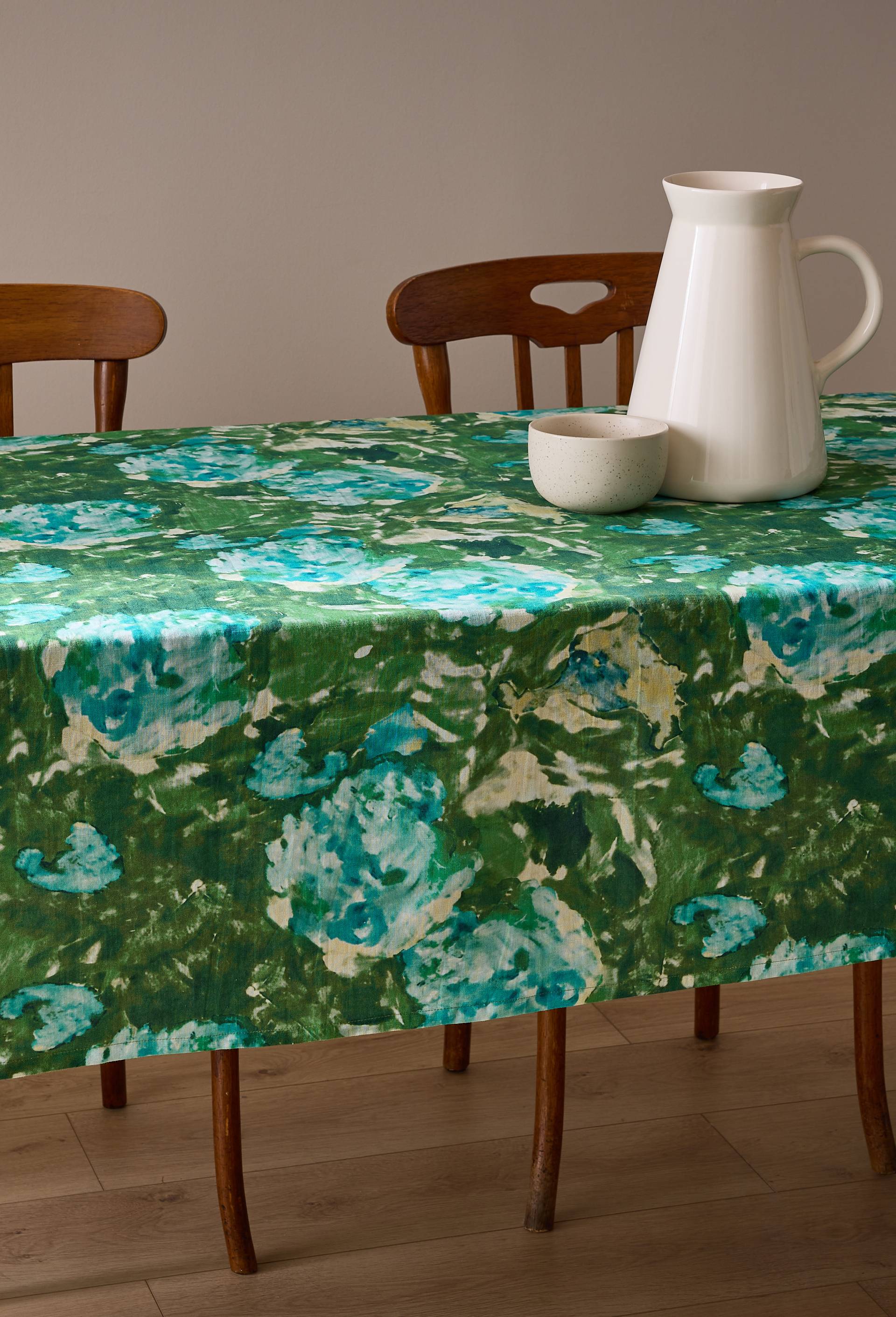 Nappe imprim&eacute;e, 170x250cm, en coton lin - MUS&Eacute;E D'ORSAY x MONOPRIX, Vert, large image number 1.0