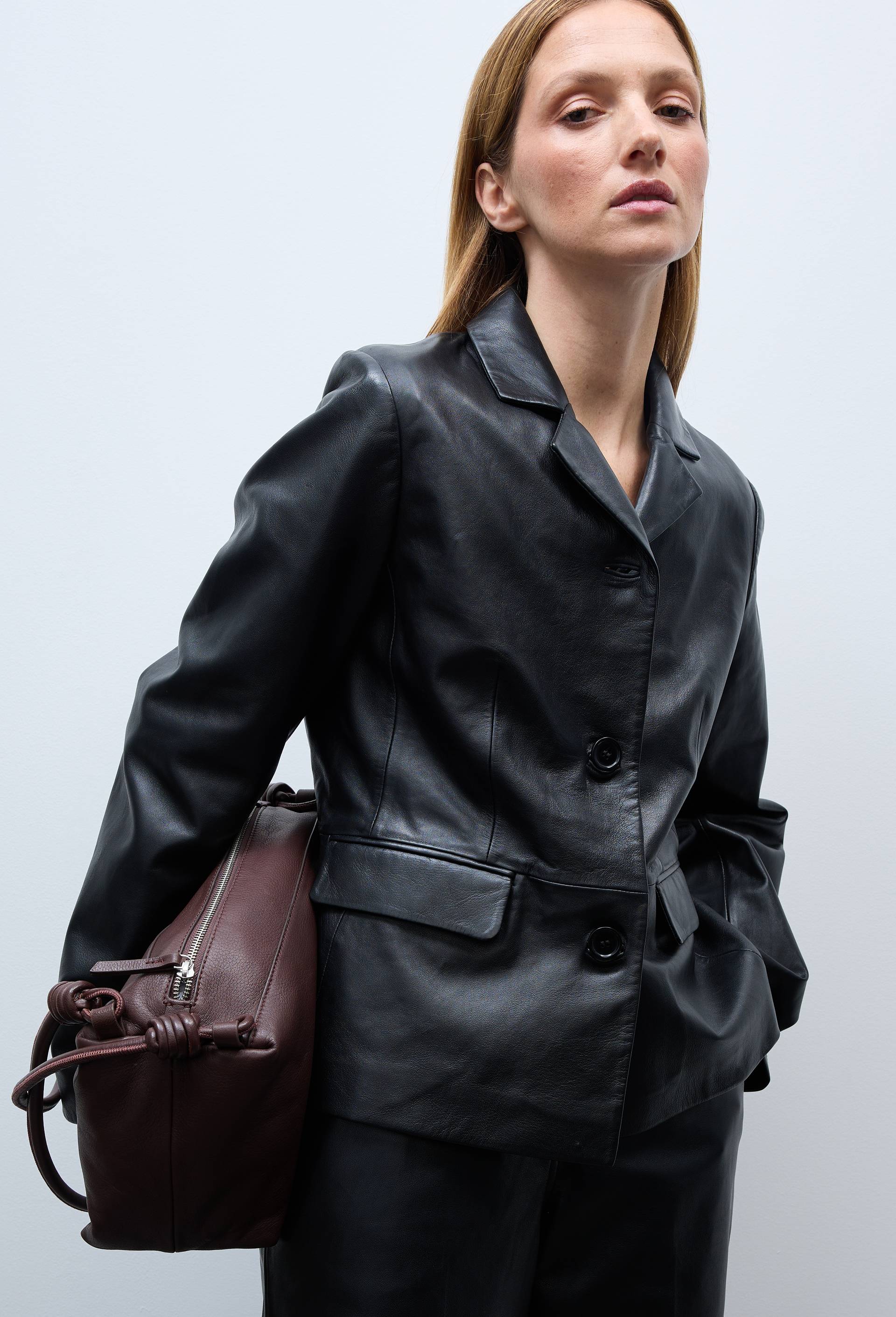 Veste cintrée en cuir Veste cintrée en cuir
