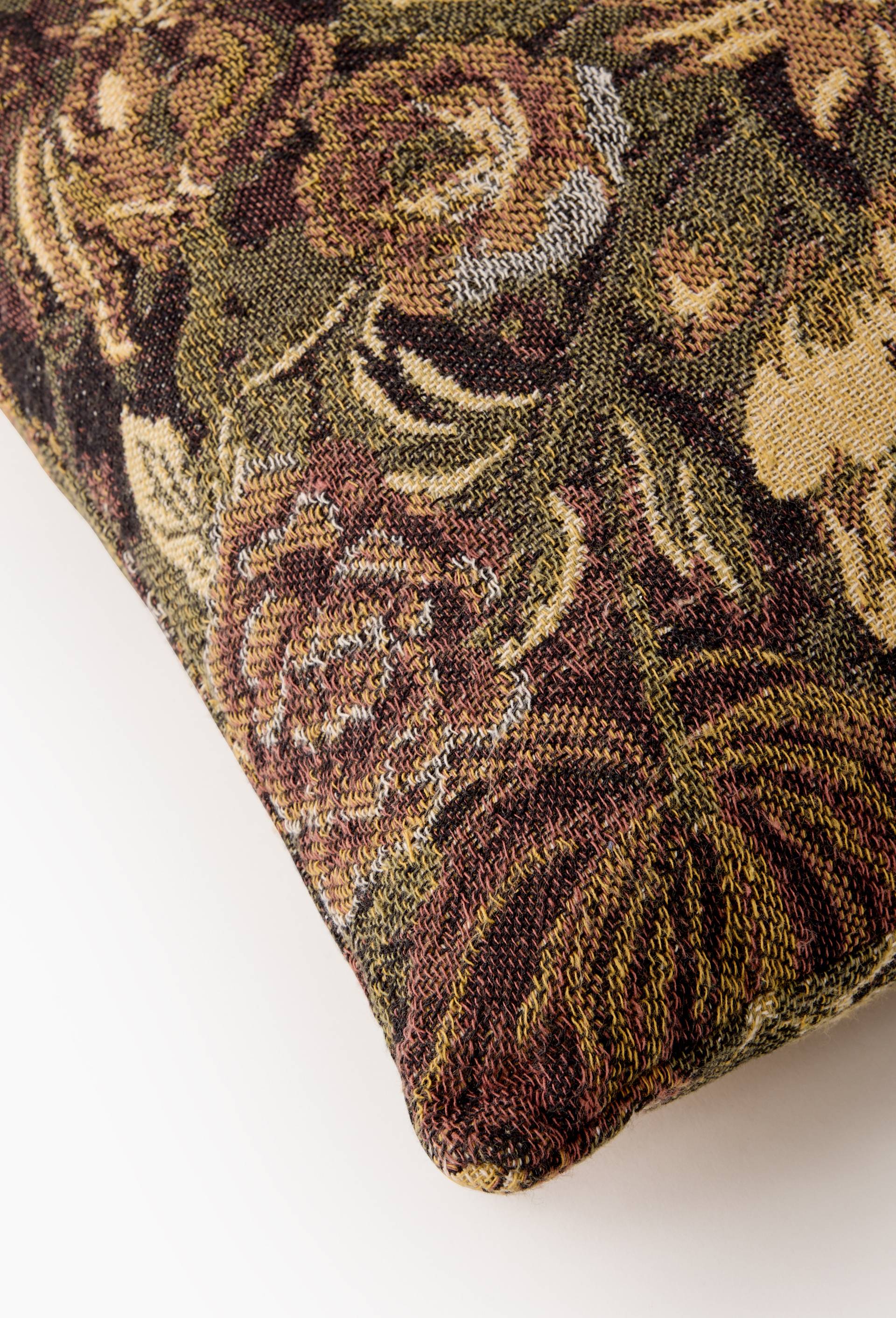 Coussin jacquard, 40x60cm, 100% coton, Rouge fonc&eacute;, large image number 1
