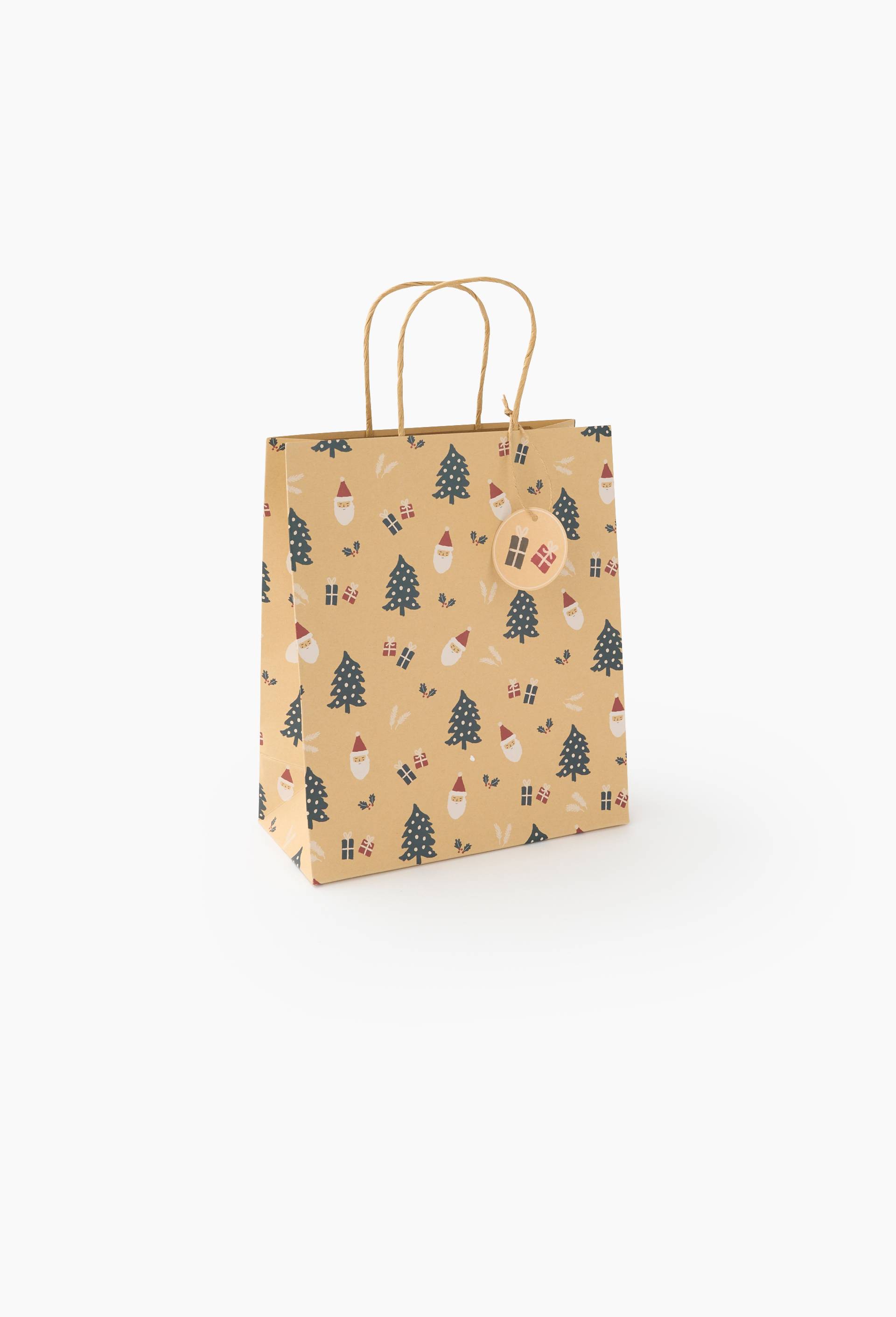 Sac cadeau, Brun, large image number 0.0