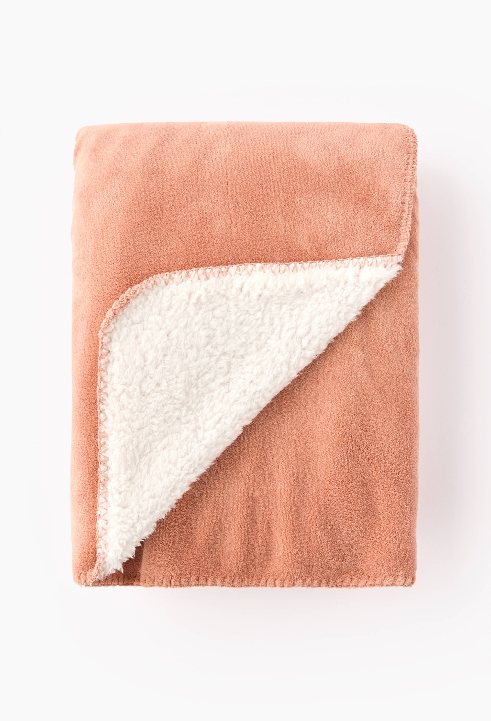 Plaid, 130x170cm, 100% polyester recycl&eacute;, Beige, large image number 0