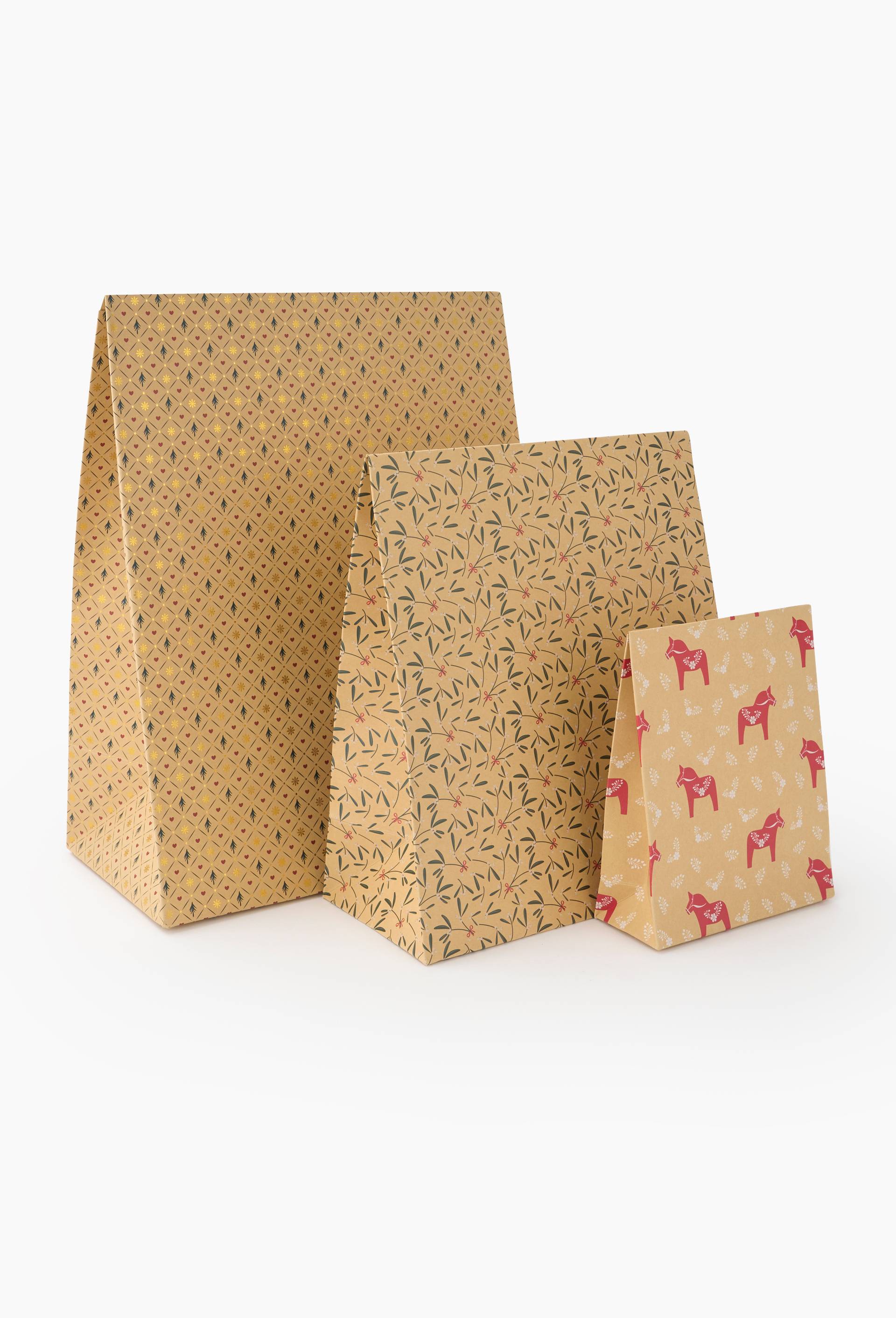 3 pochettes cadeaux, Brun clair, large image number 0
