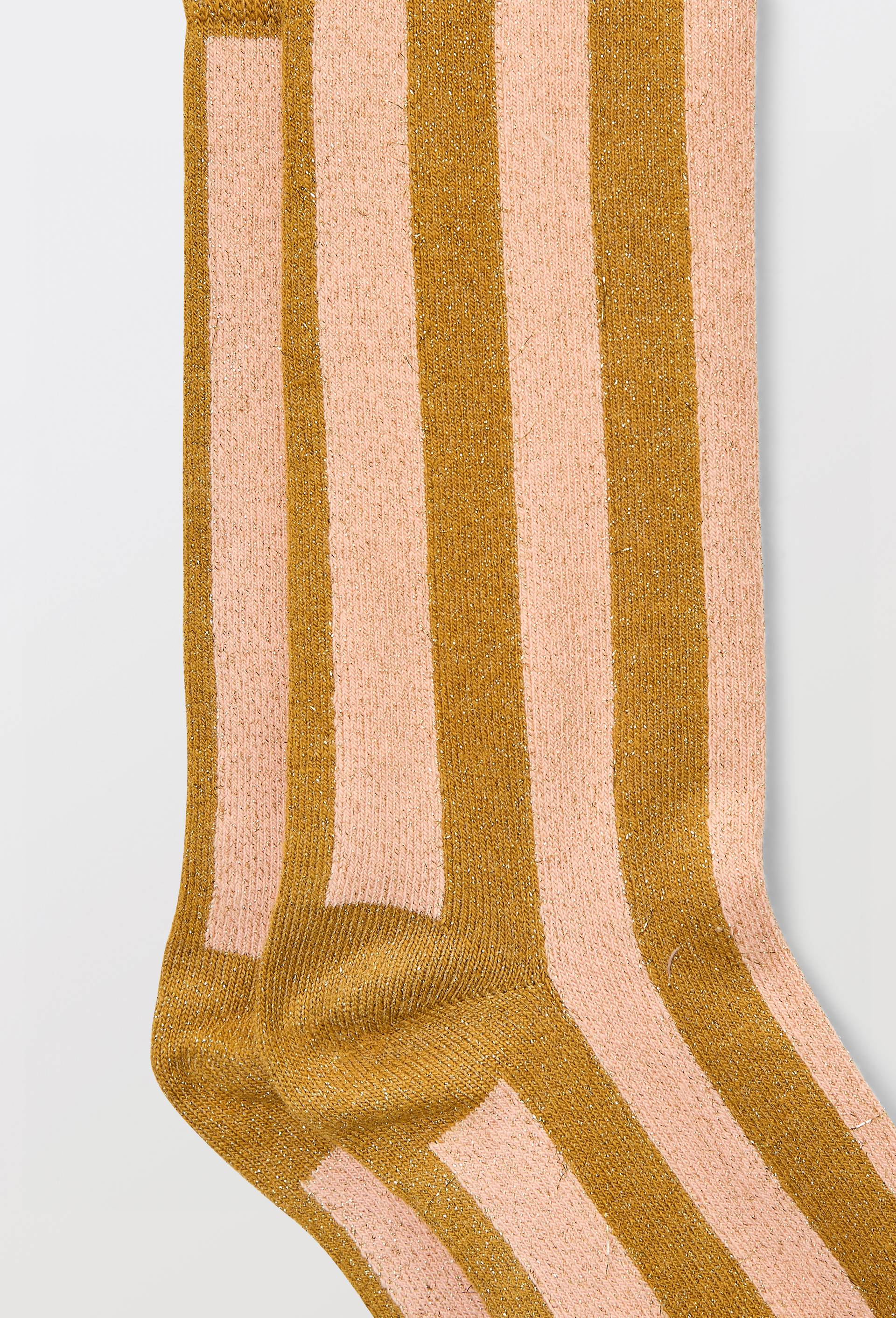Chaussettes &agrave; rayures contenant du coton - MUS&Eacute;E D'ORSAY x MONOPRIX, Rose, large image number 3
