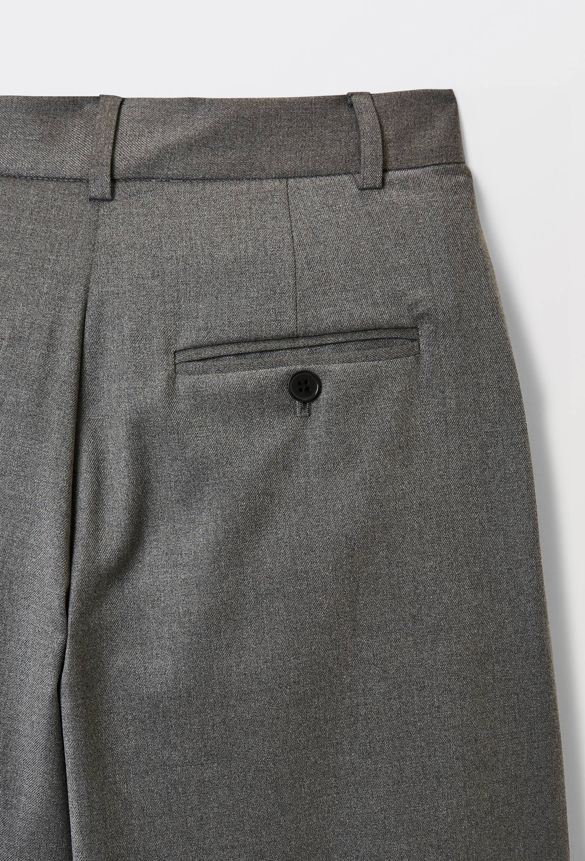 Pantalon large fluide uni, Gris, large image number 5