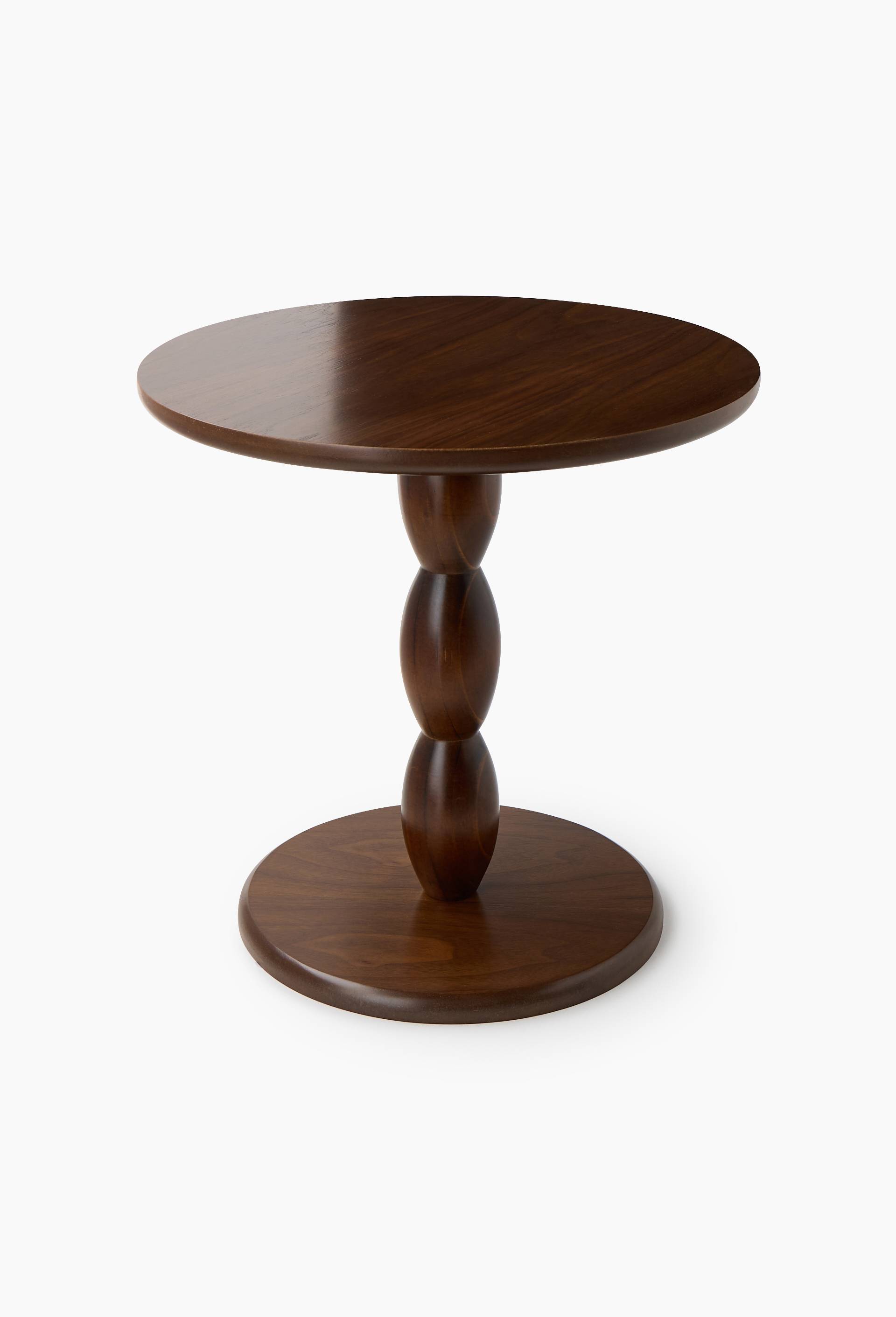 Table pieds boudins fins, D40 x H40 cm, Beige clair, large image number 0