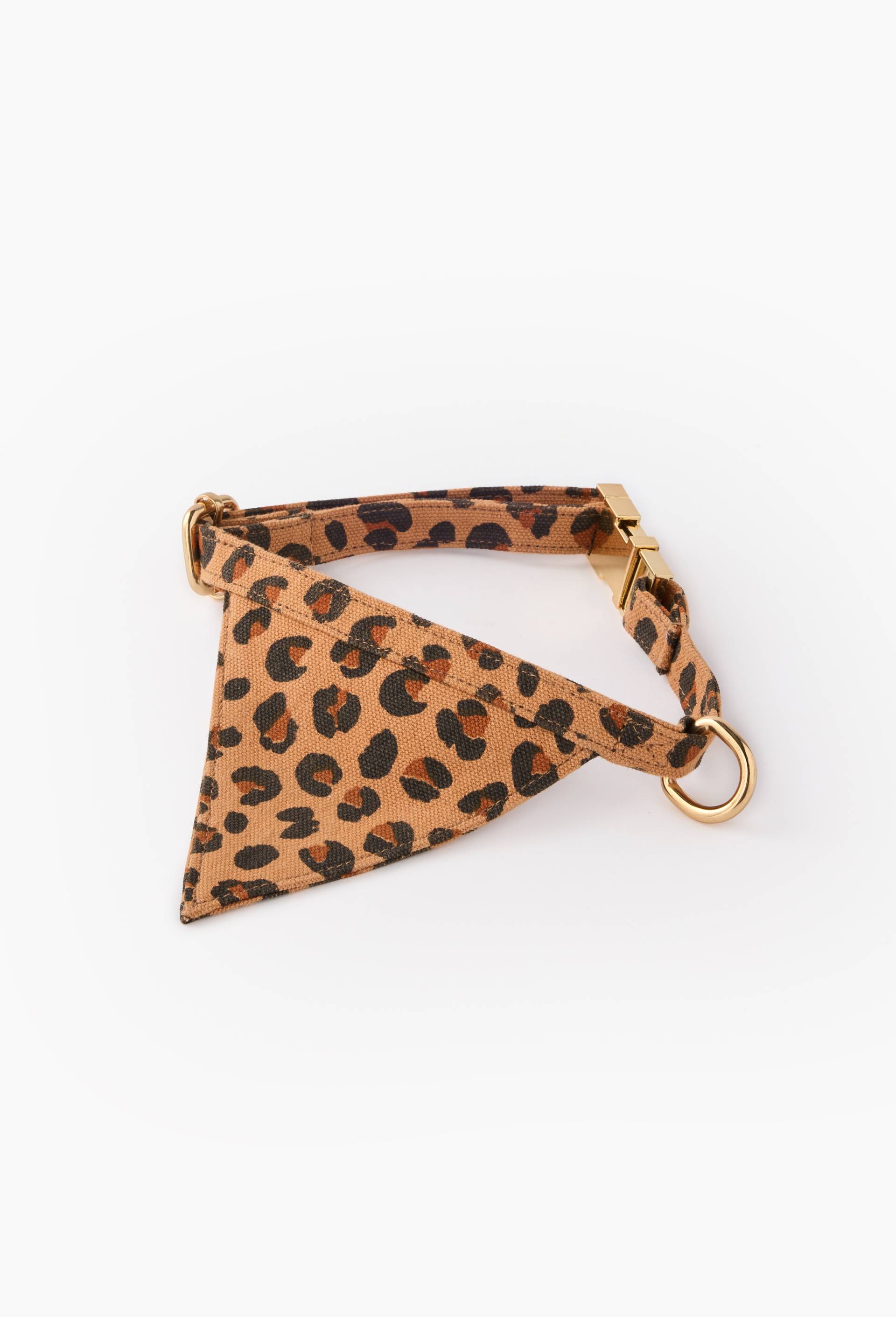 bandana l&eacute;opard pour chien, 39x30x1.5cm, Or, large image number 0.0
