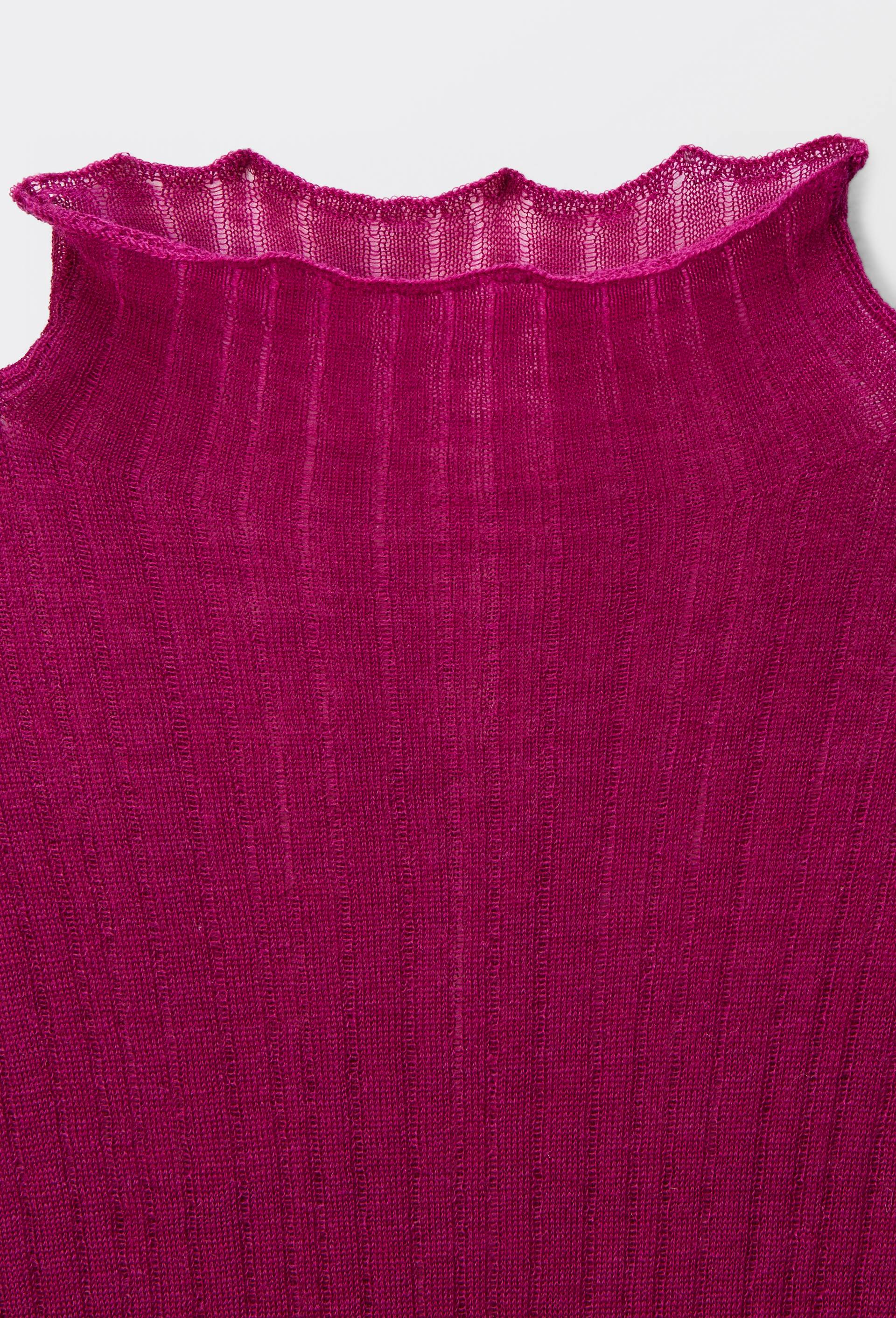 Pull manches longues fin en laine, Violet, large image number 4