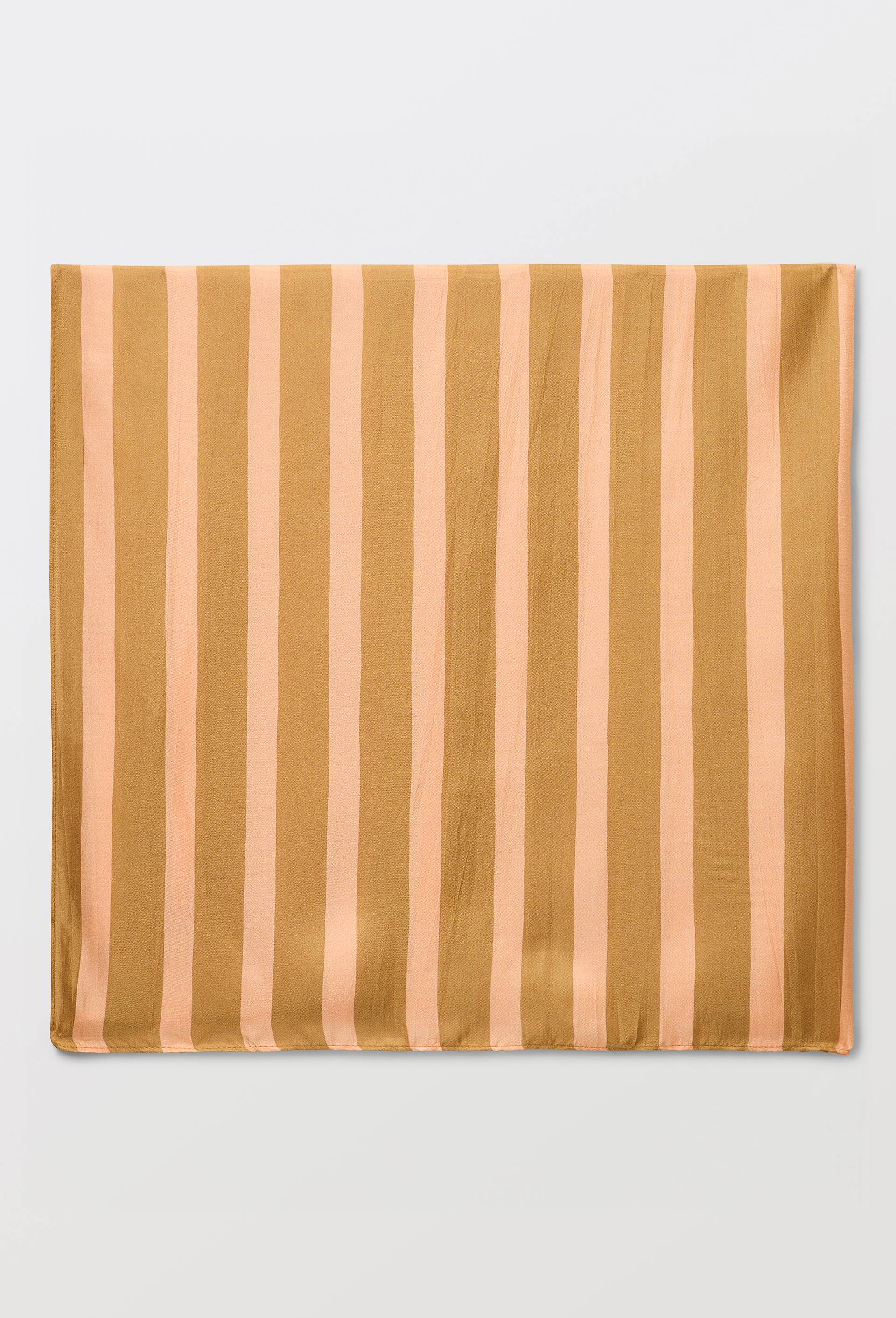 Foulard &agrave; rayures en soie, OEKOTEX - MUS&Eacute;E D'ORSAY x MONOPRIX, Rose, large image number 4