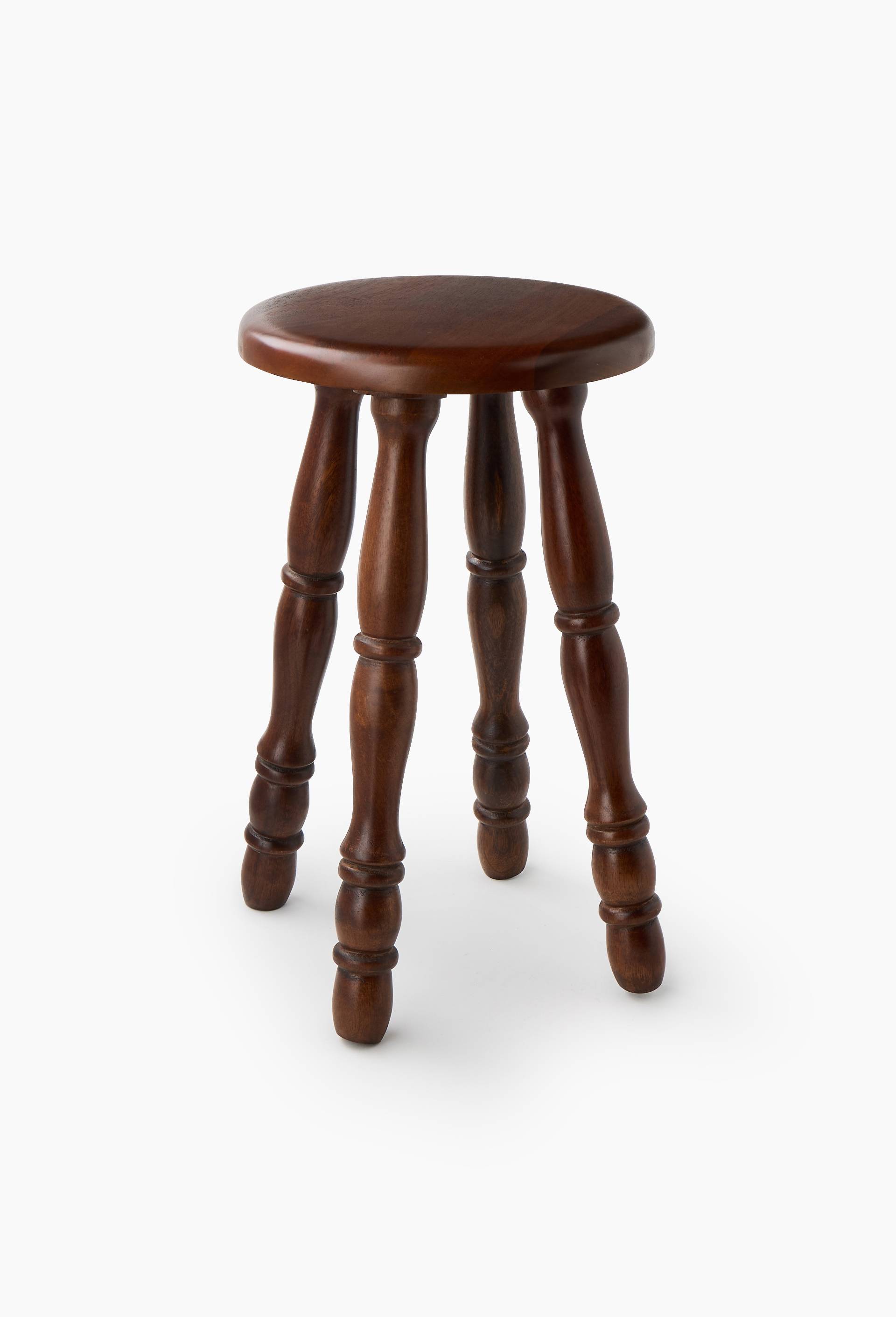 Tabouret pieds vintages, D27xH44.5 cm, Beige clair, large image number 0