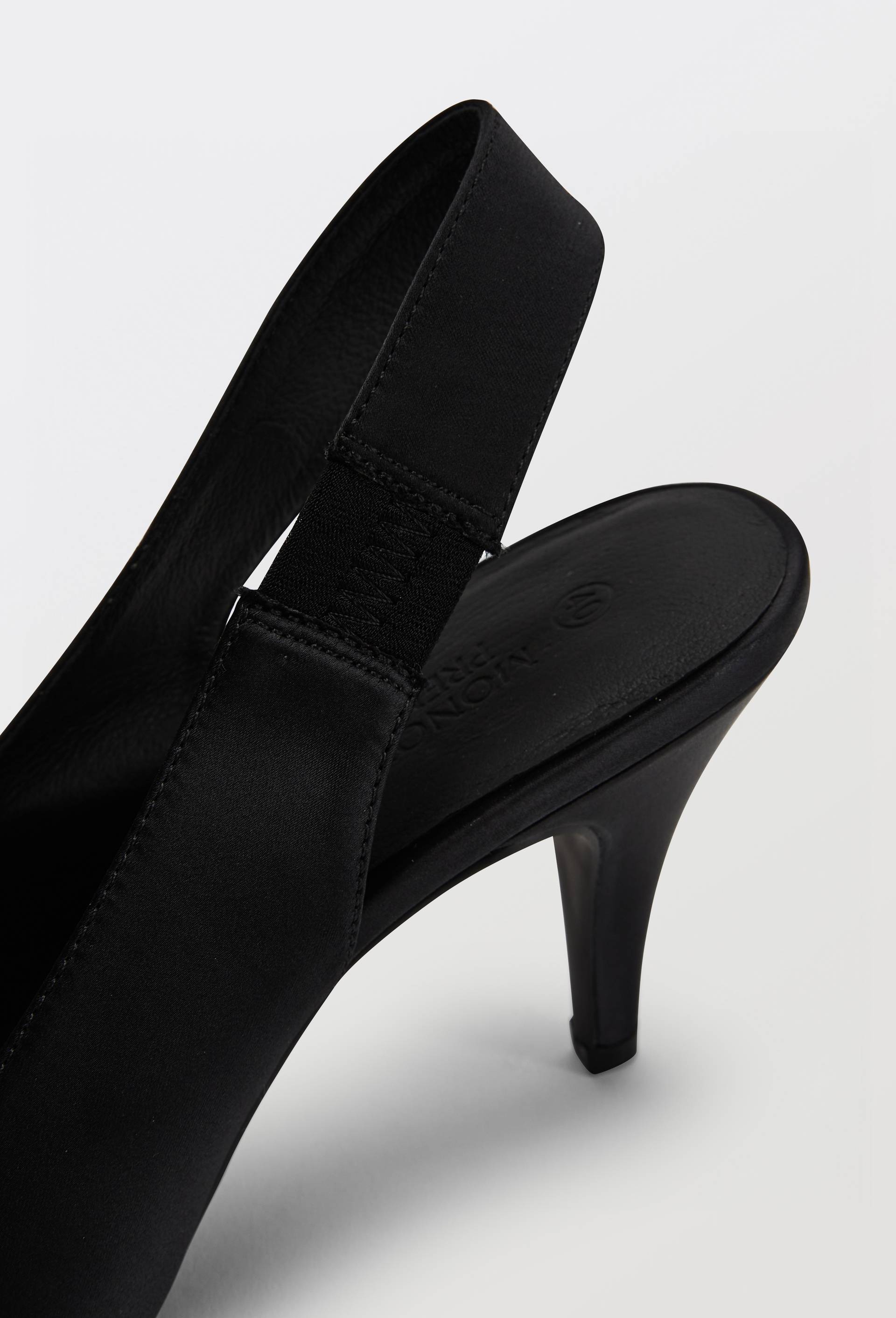 Slingback en satin, Noir, large image number 2.0