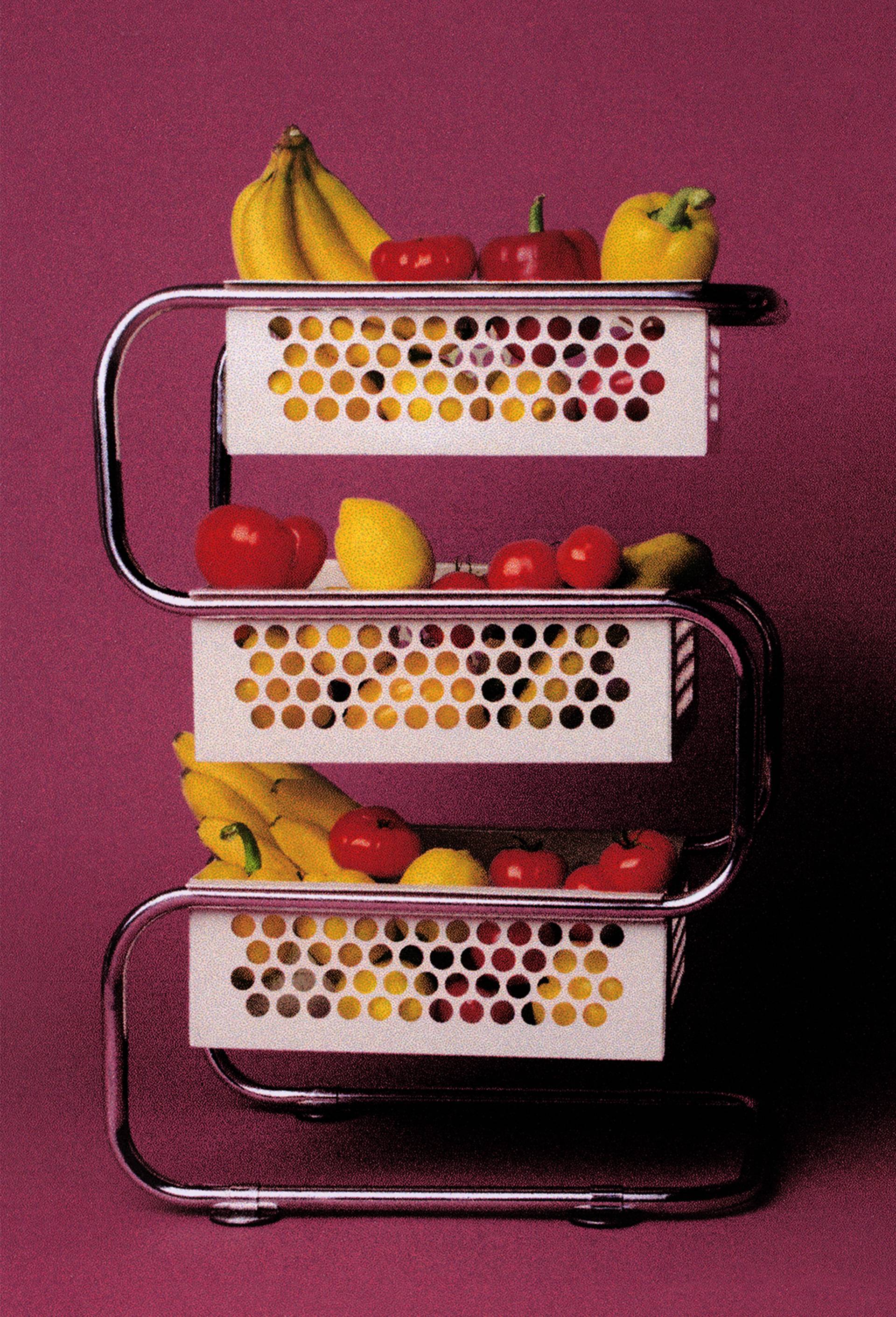 EXCLU WEB - Desserte, 48x34x77 cm, en m&eacute;tal laqu&eacute; - HALL HAUS x MONOPRIX, Ecru, large image number 3.0