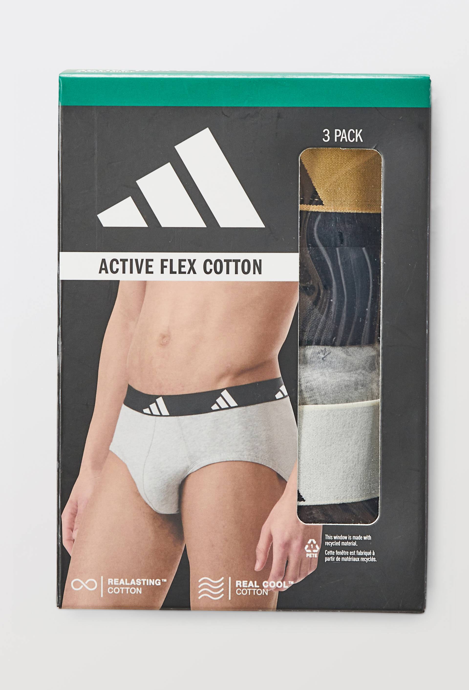 Lot de 3 slips en coton ADIDAS, Gris, large image number 2.0