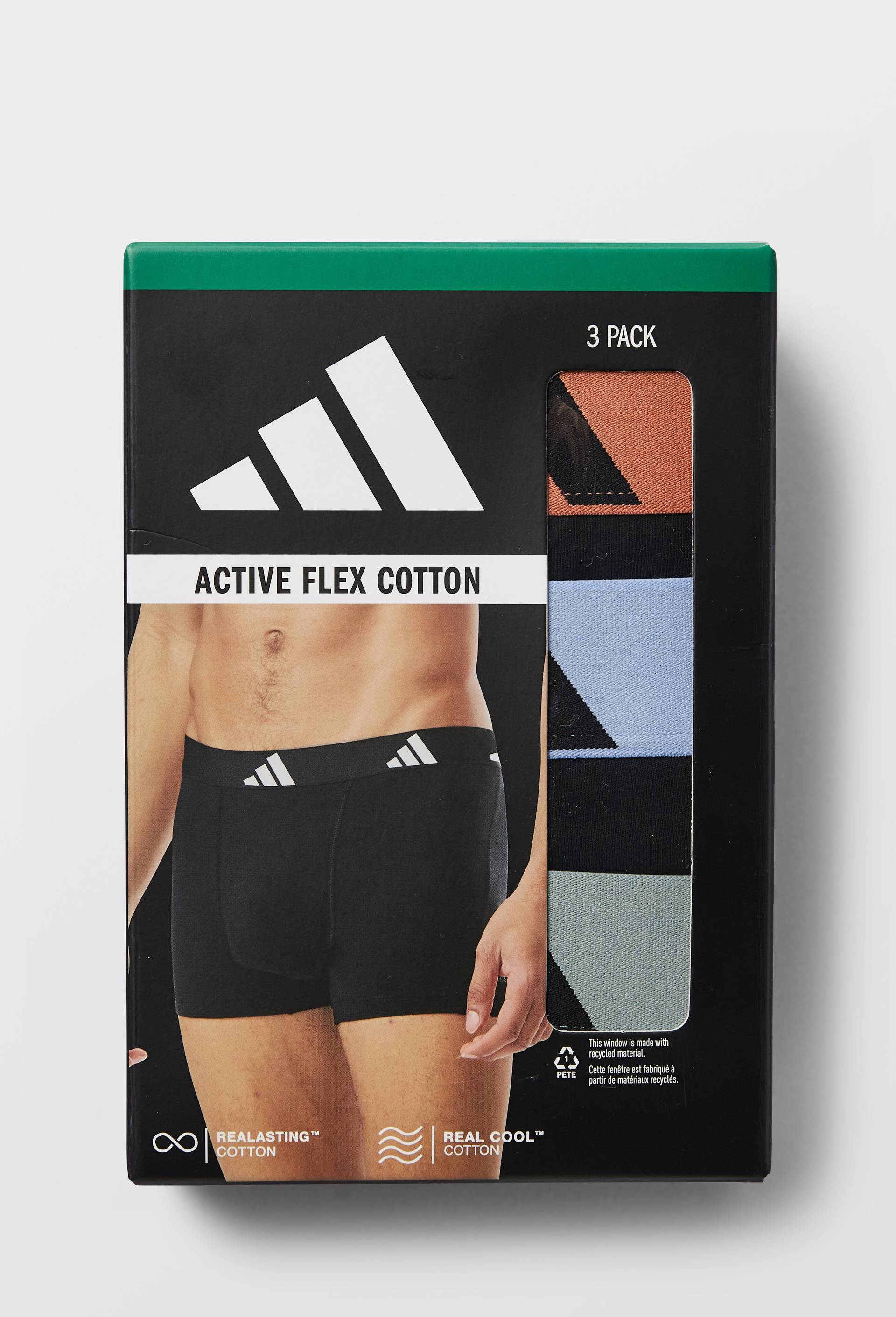 Lot de 3 boxers en coton ADIDAS, Bleu clair, large image number 2.0