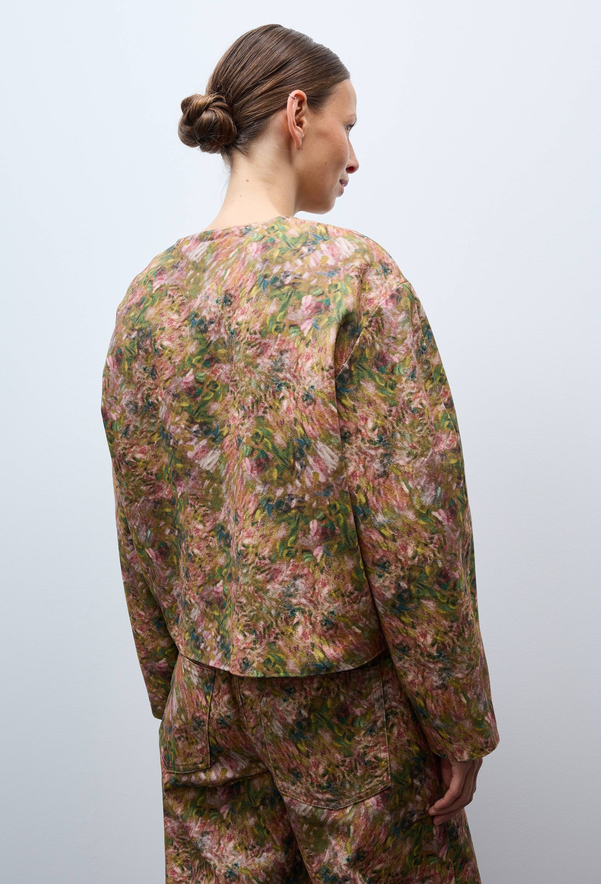 Blouson en denim &agrave; motif floral, OEKOTEX - MUS&Eacute;E D'ORSAY x MONOPRIX, Rose, large image number 3.0