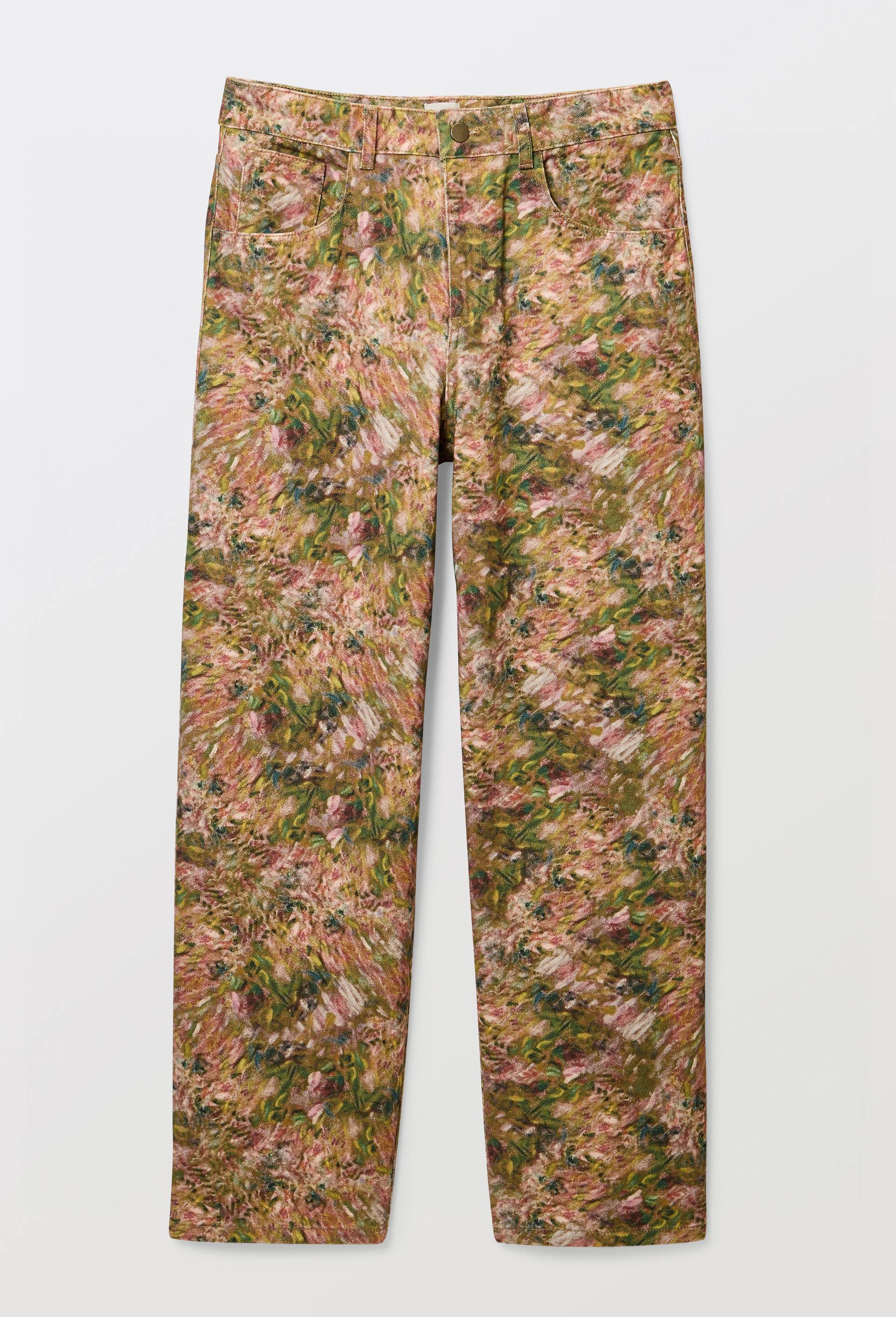 Jean en denim &agrave; motif floral, OEKOTEX - MUS&Eacute;E D'ORSAY x MONOPRIX, Rose, large image number 4
