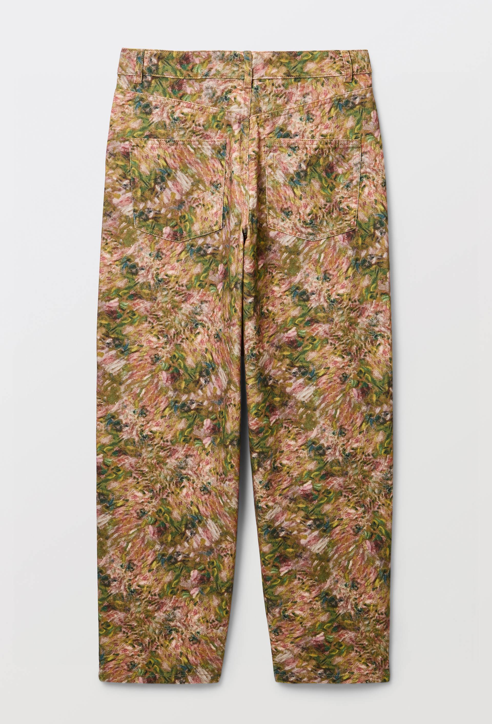 Jean en denim &agrave; motif floral, OEKOTEX - MUS&Eacute;E D'ORSAY x MONOPRIX, Rose, large image number 5.0