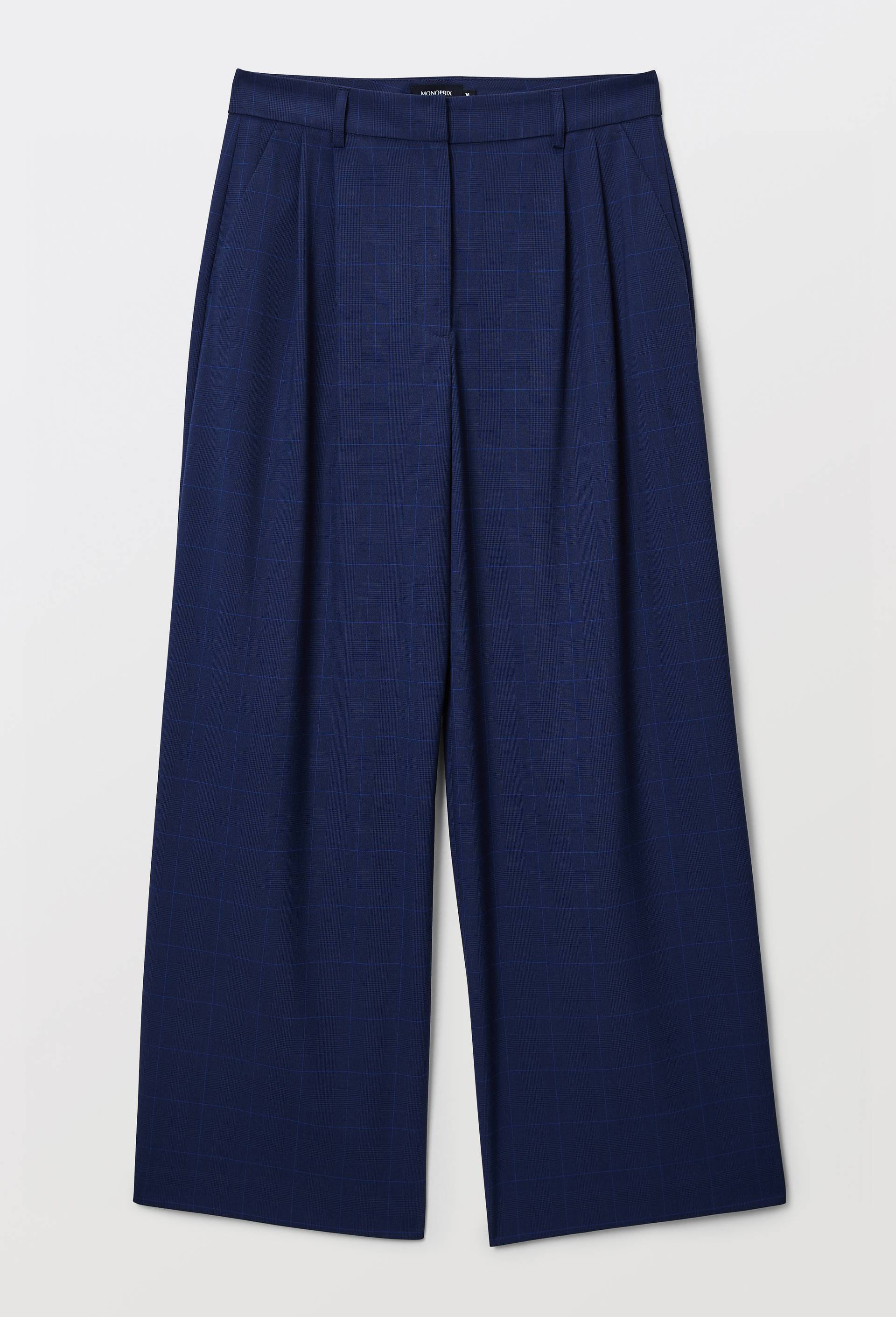 Pantalon tailleur &agrave; carreaux, Bleu fonc&eacute;, large image number 3.0