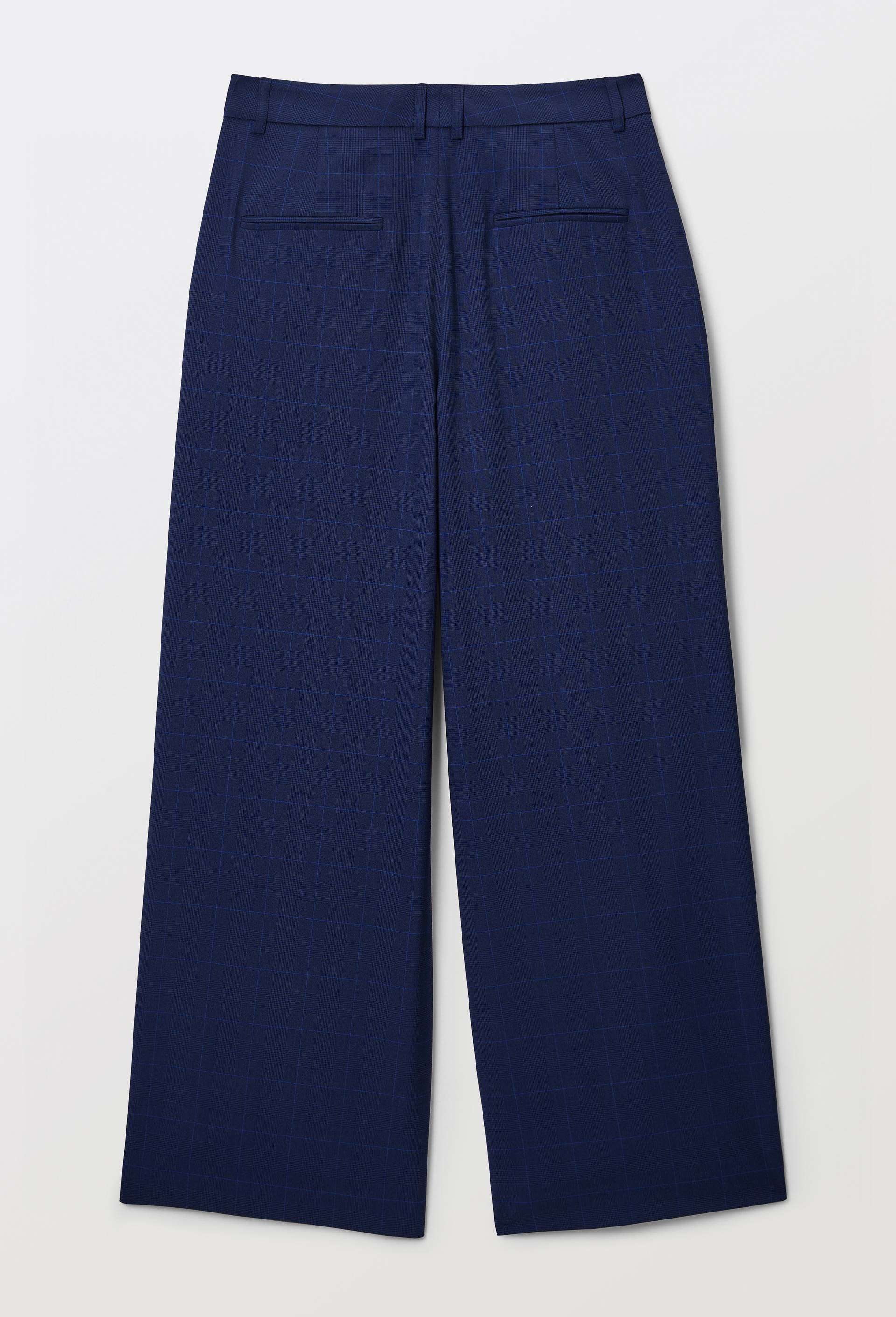 Pantalon tailleur &agrave; carreaux, Bleu fonc&eacute;, large image number 4
