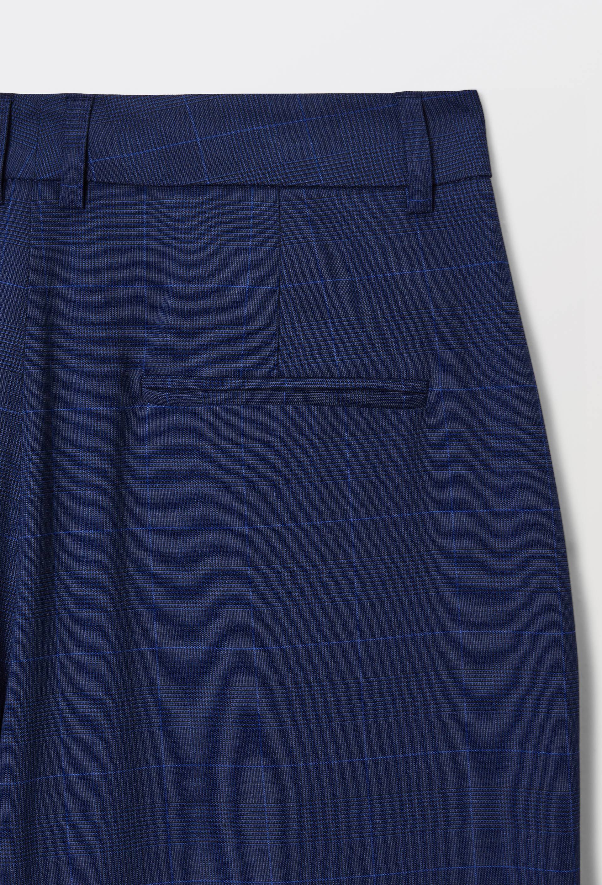 Pantalon tailleur &agrave; carreaux, Bleu fonc&eacute;, large image number 6.0