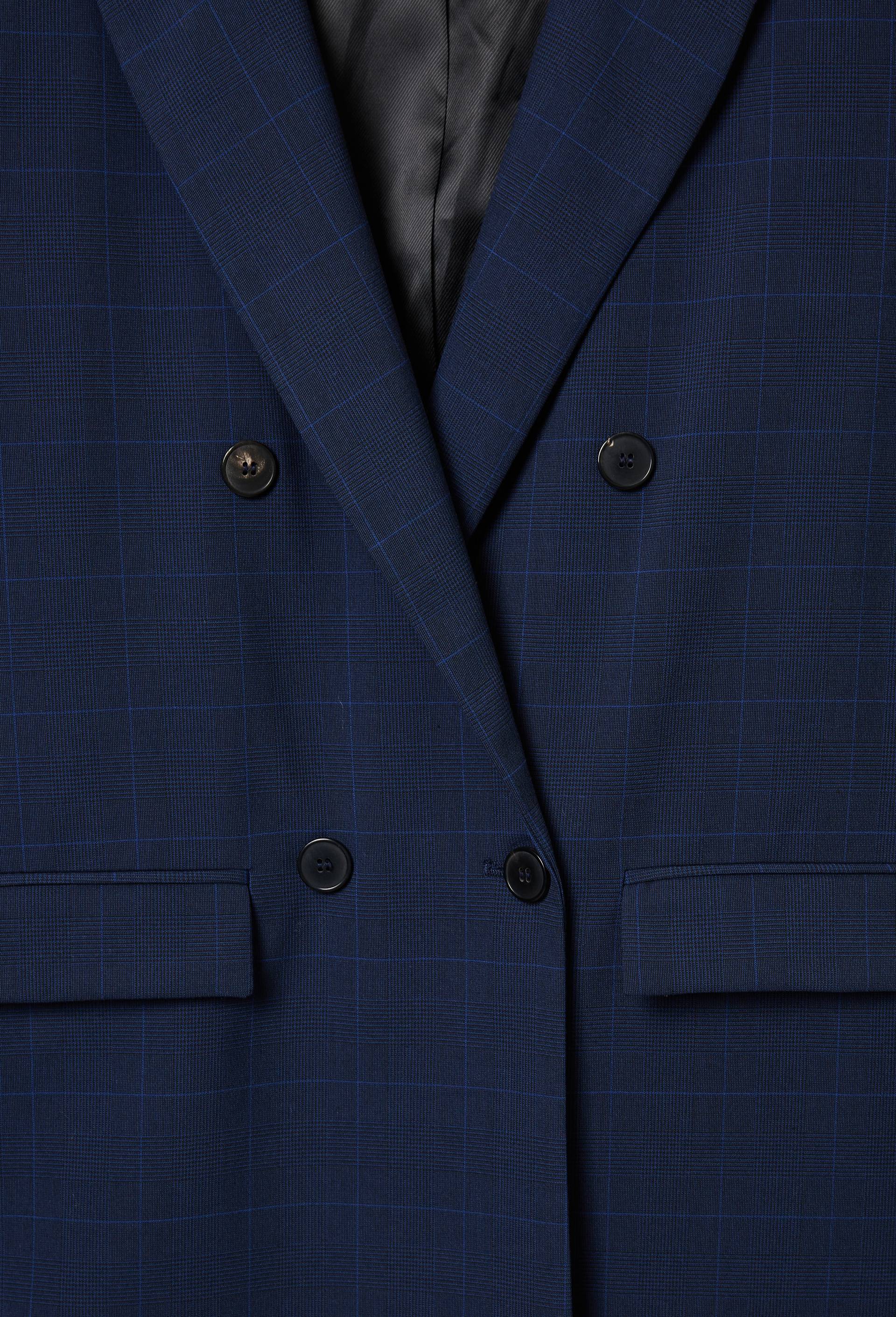 Veste blazer &agrave; carreaux, Bleu fonc&eacute;, large image number 4.0
