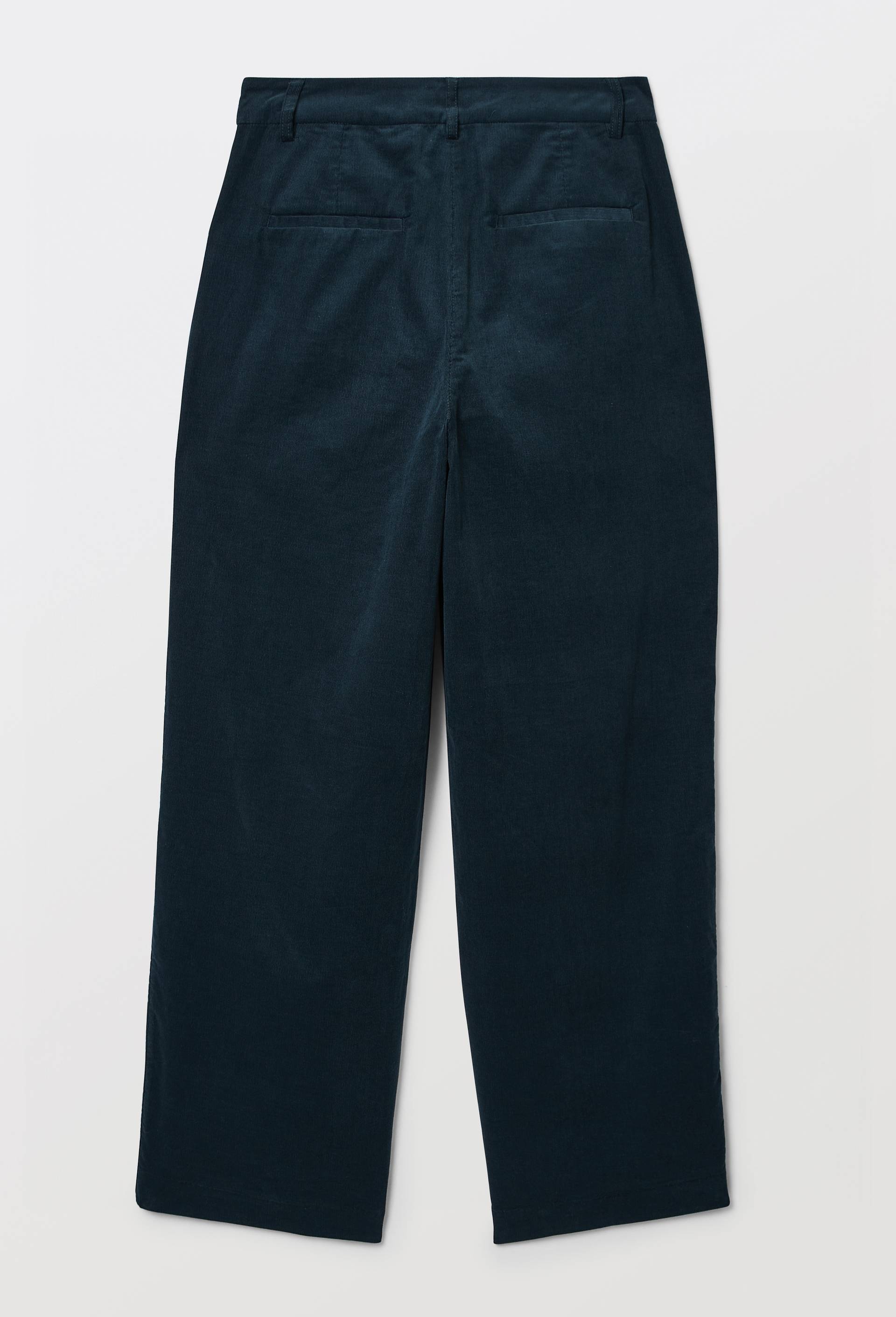 Pantalon droit en velours, certifi&eacute; Oeko-Tex, Vert fonc&eacute;, large image number 3