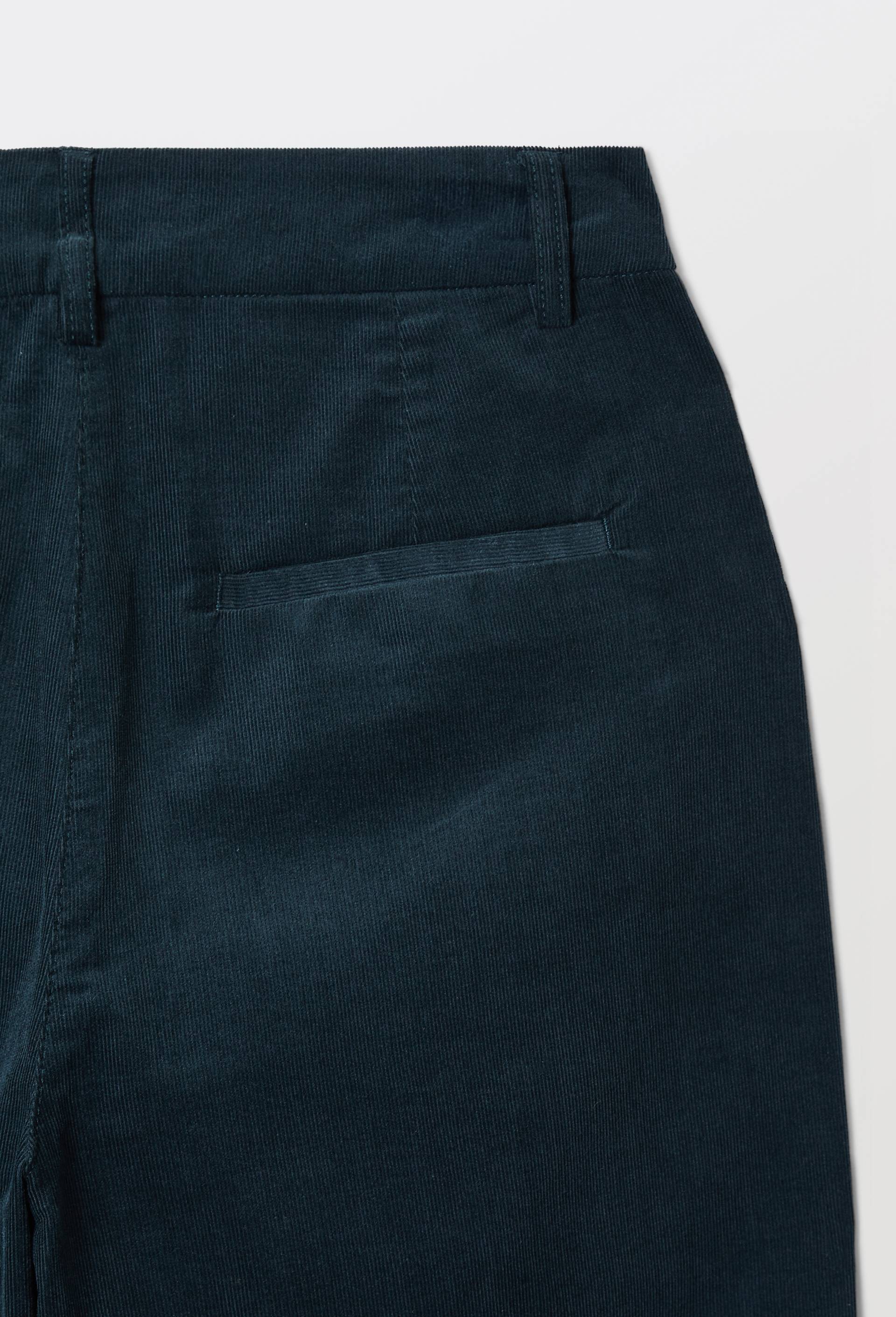 Pantalon droit en velours, certifi&eacute; Oeko-Tex, Vert fonc&eacute;, large image number 5