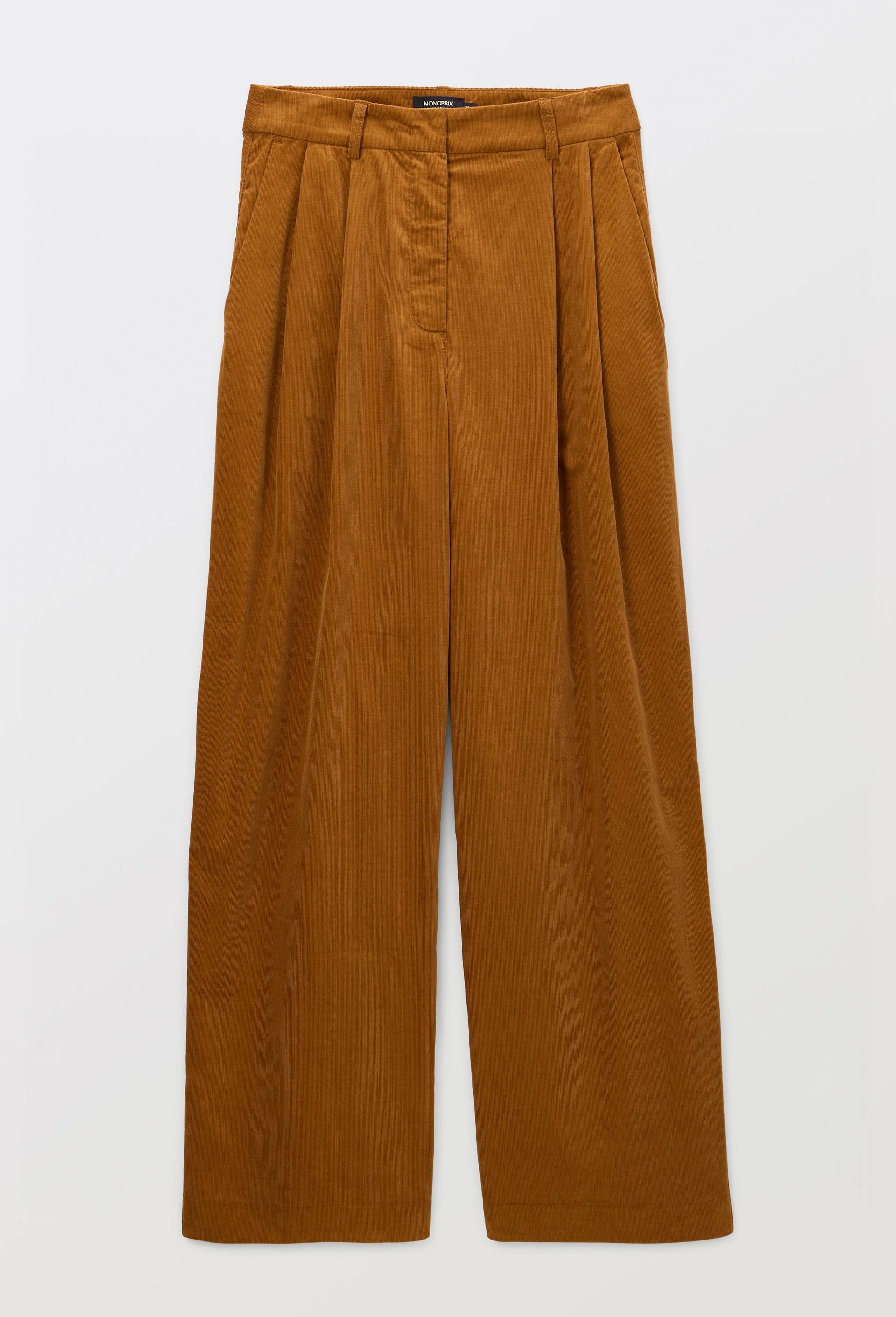 Pantalon droit en velours, certifi&eacute; Oeko-Tex, Brun, large image number 2