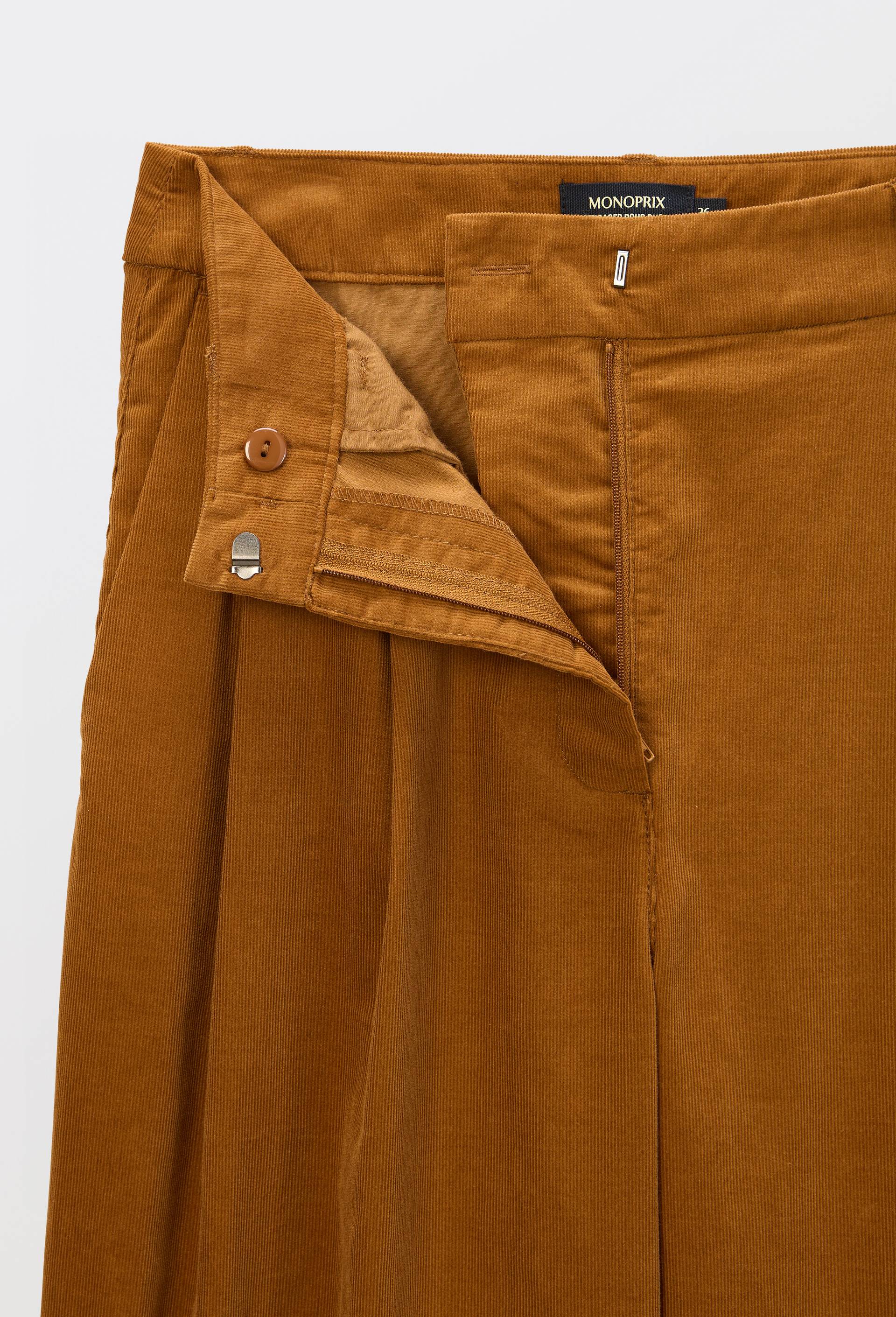 Pantalon droit en velours, certifi&eacute; Oeko-Tex, Brun, large image number 4