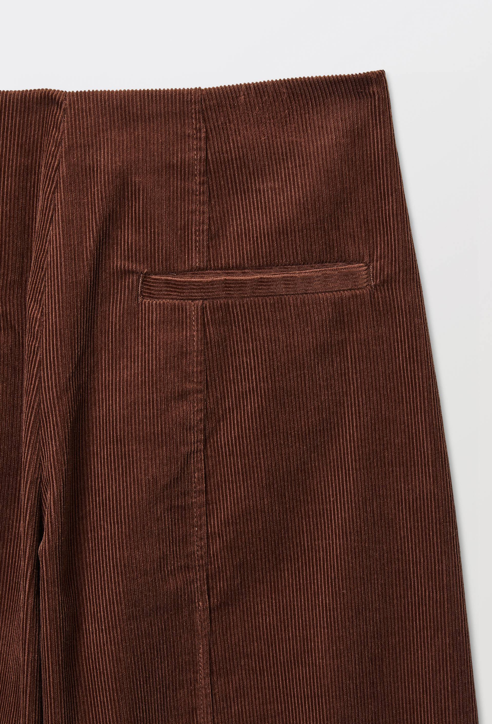 Pantalon raccourci en velours c&ocirc;tel&eacute;, Brun, large image number 5