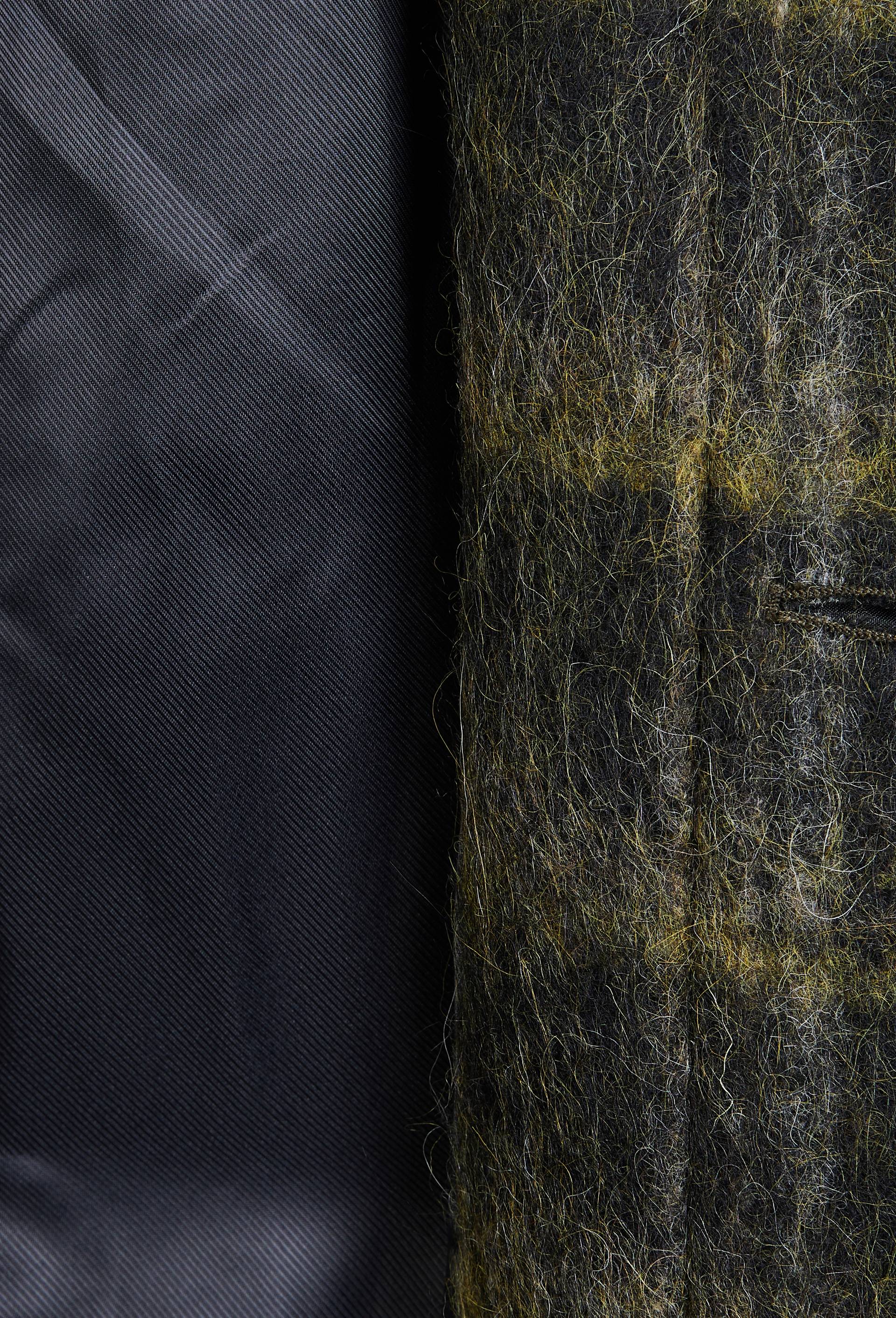 Manteau uni double boutonnage contenant de la laine, Vert fonc&eacute;, large image number 5