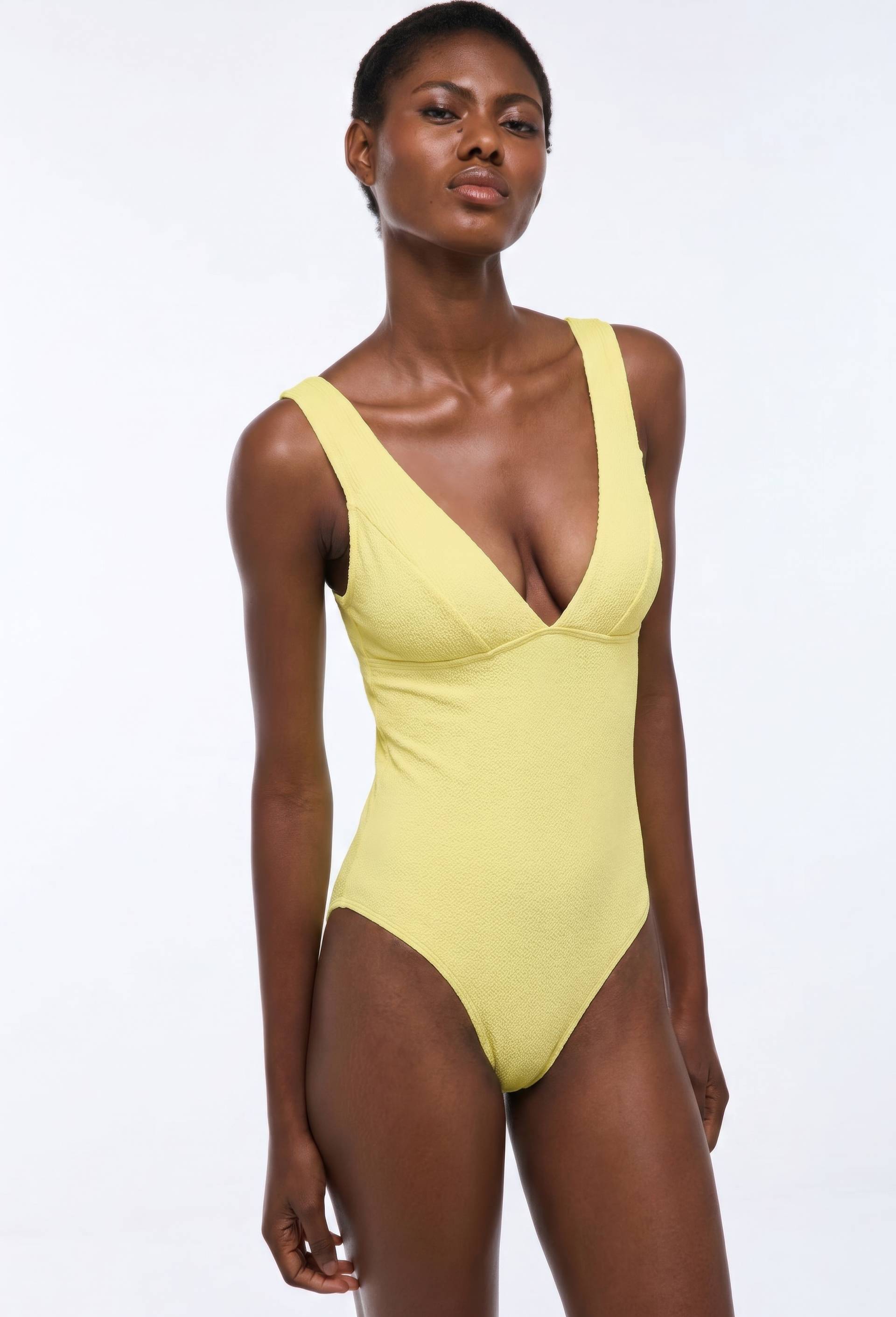 Maillot de bain 1 pi&egrave;ce MAYA, Jaune, large image number 0