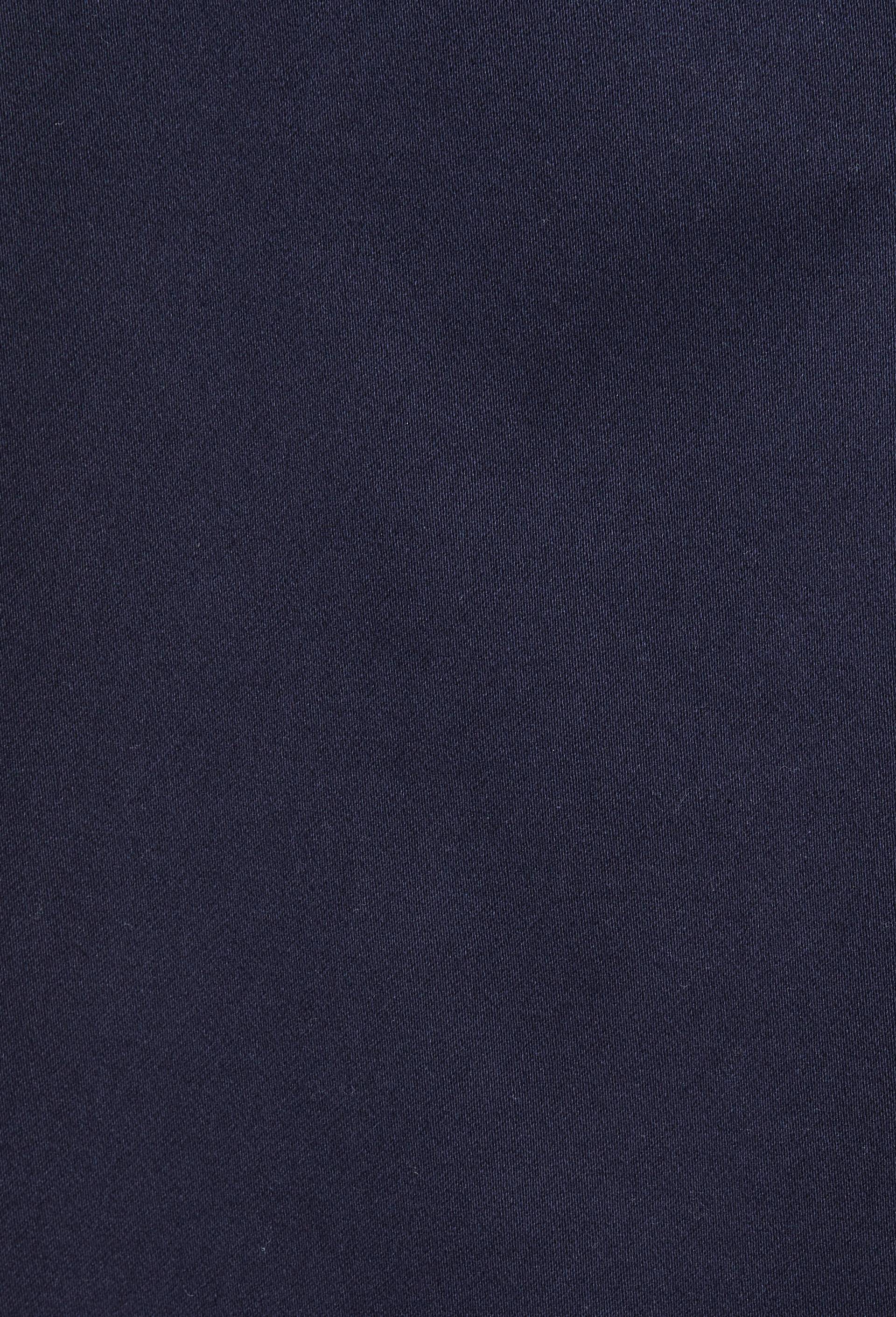 Pantalon droit &eacute;lastiqu&eacute; uni en coton, Bleu fonc&eacute;, large image number 4.0