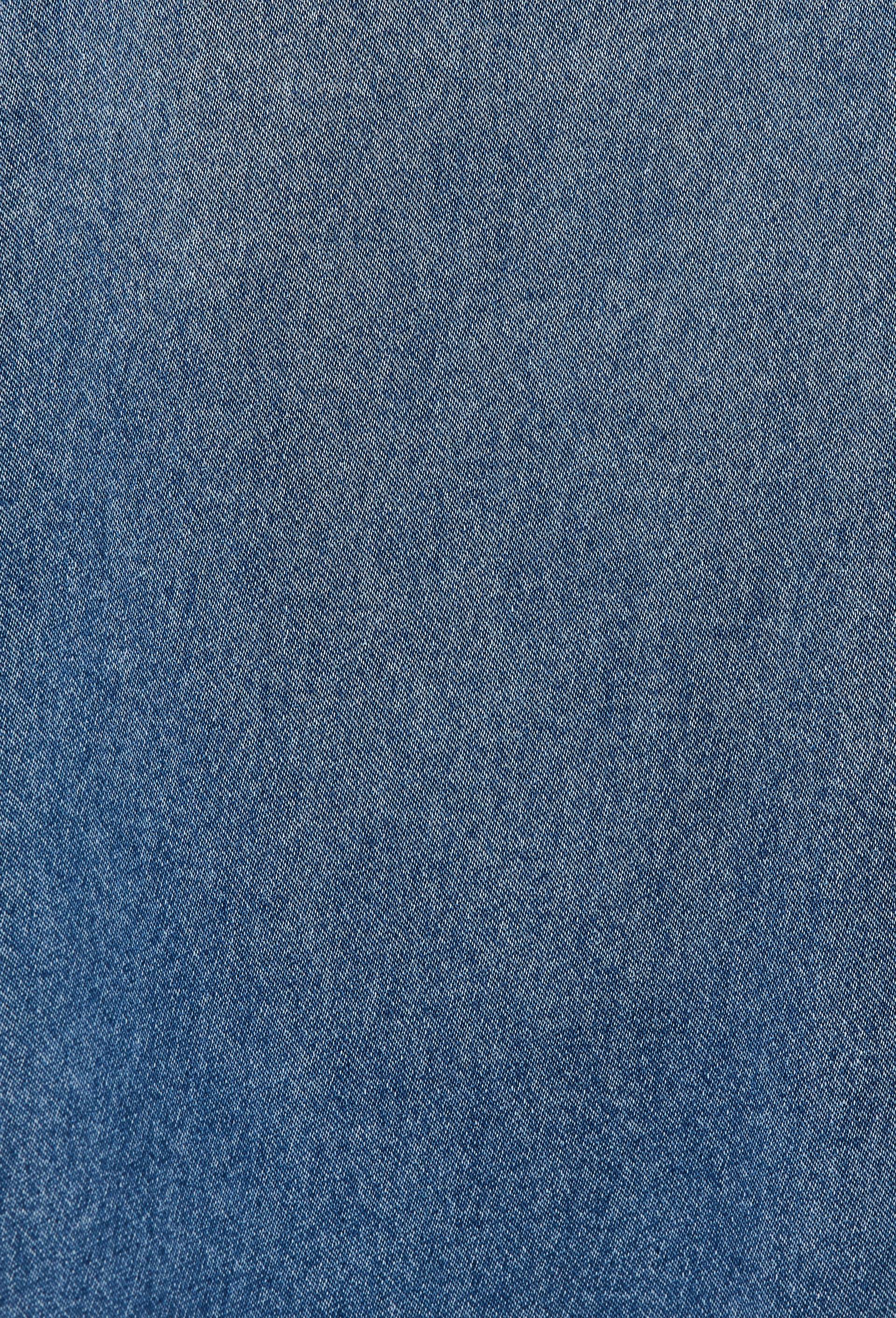 Jean droit &eacute;lastiqu&eacute; en coton BIO GOTS, Bleu fonc&eacute;, large image number 4