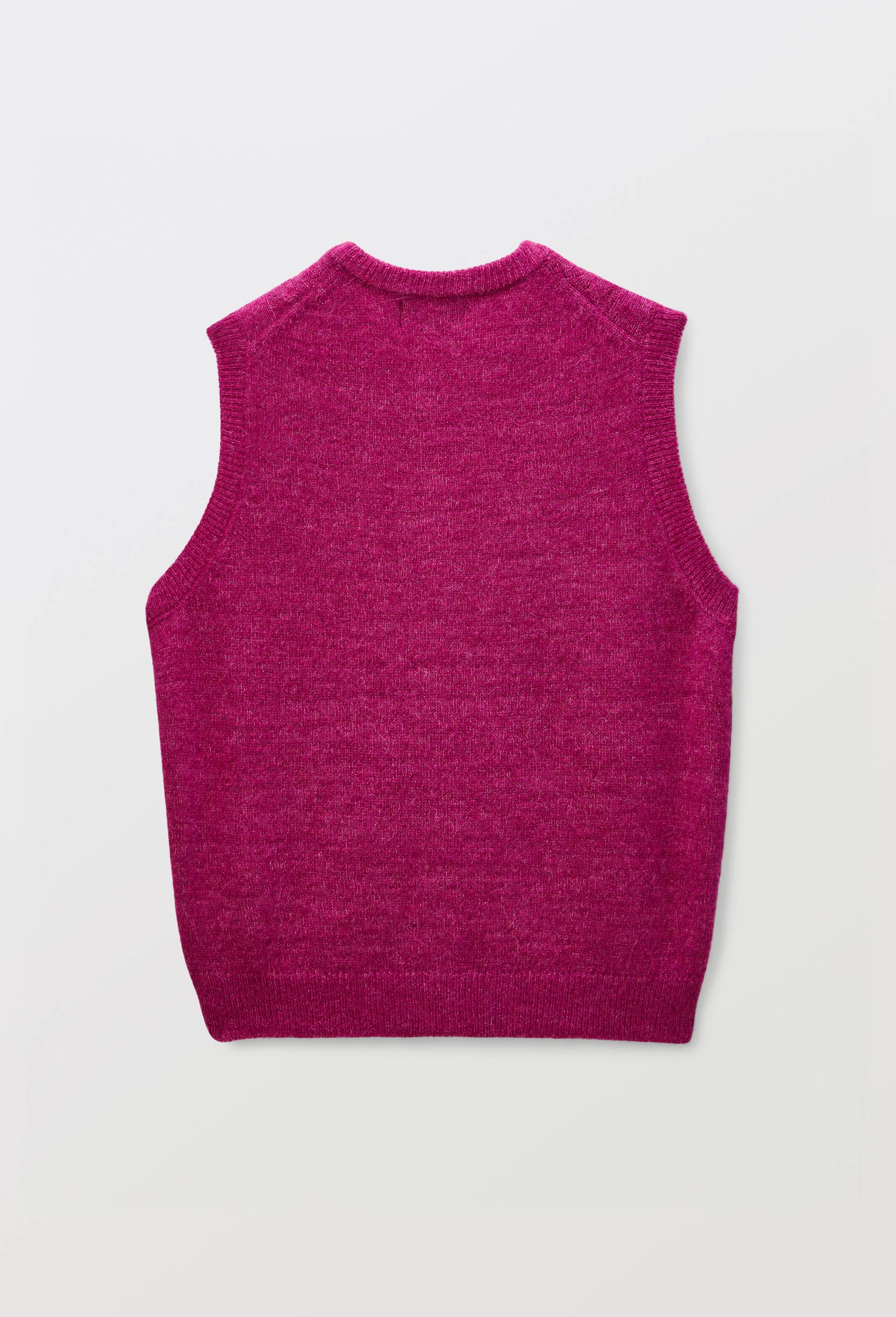 Cardigan sans manches torsad&eacute; avec fibres m&eacute;talliques, Violet, large image number 3