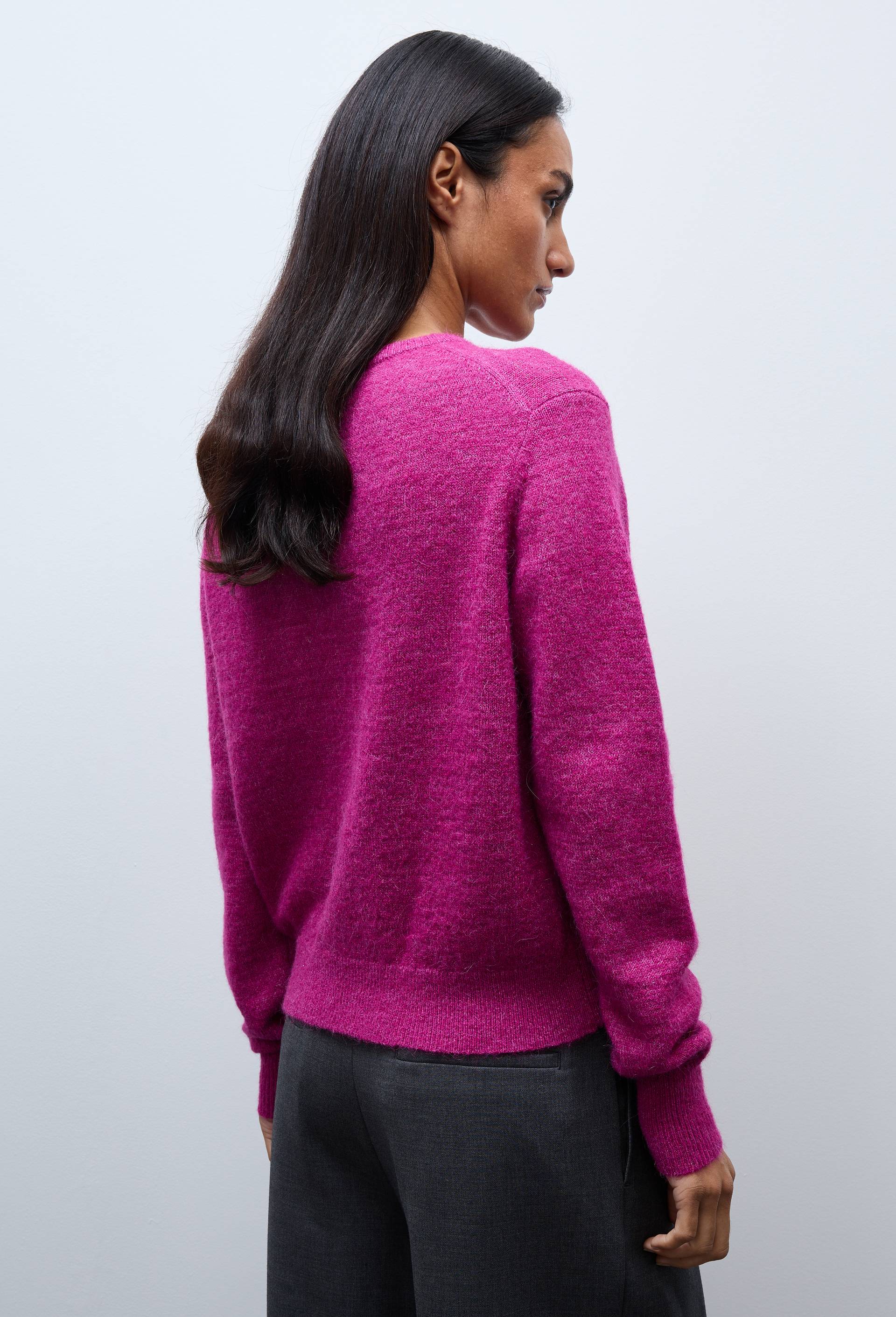 Cardigan manches longues &agrave; fibres m&eacute;talliques, Violet, large image number 2