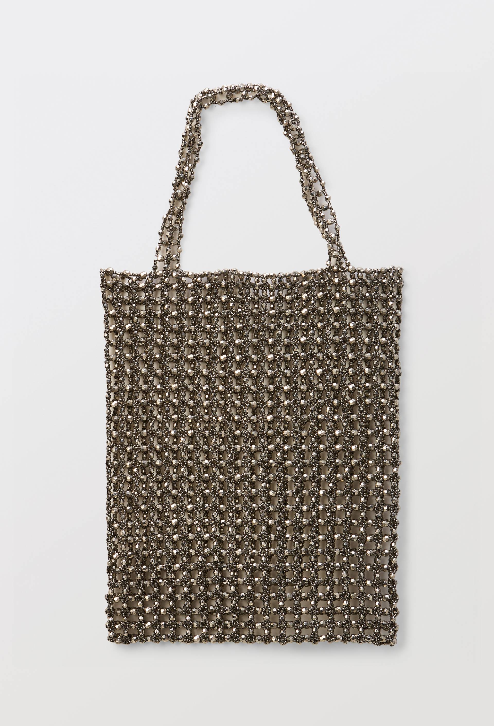 Cabas en perles, Argent, large image number 0