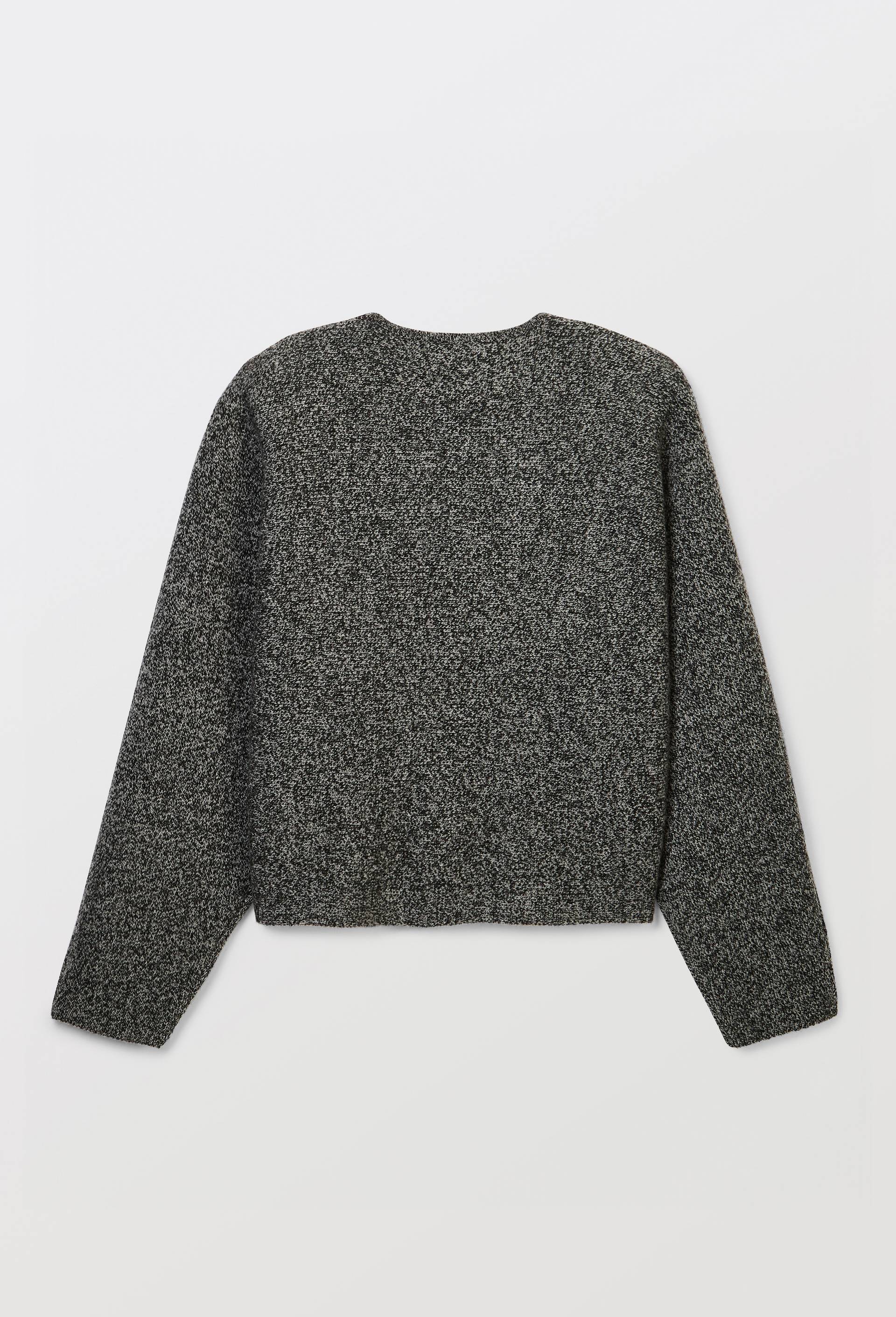 Cardigan &agrave; manches longues ample en laine, Gris, large image number 3.0