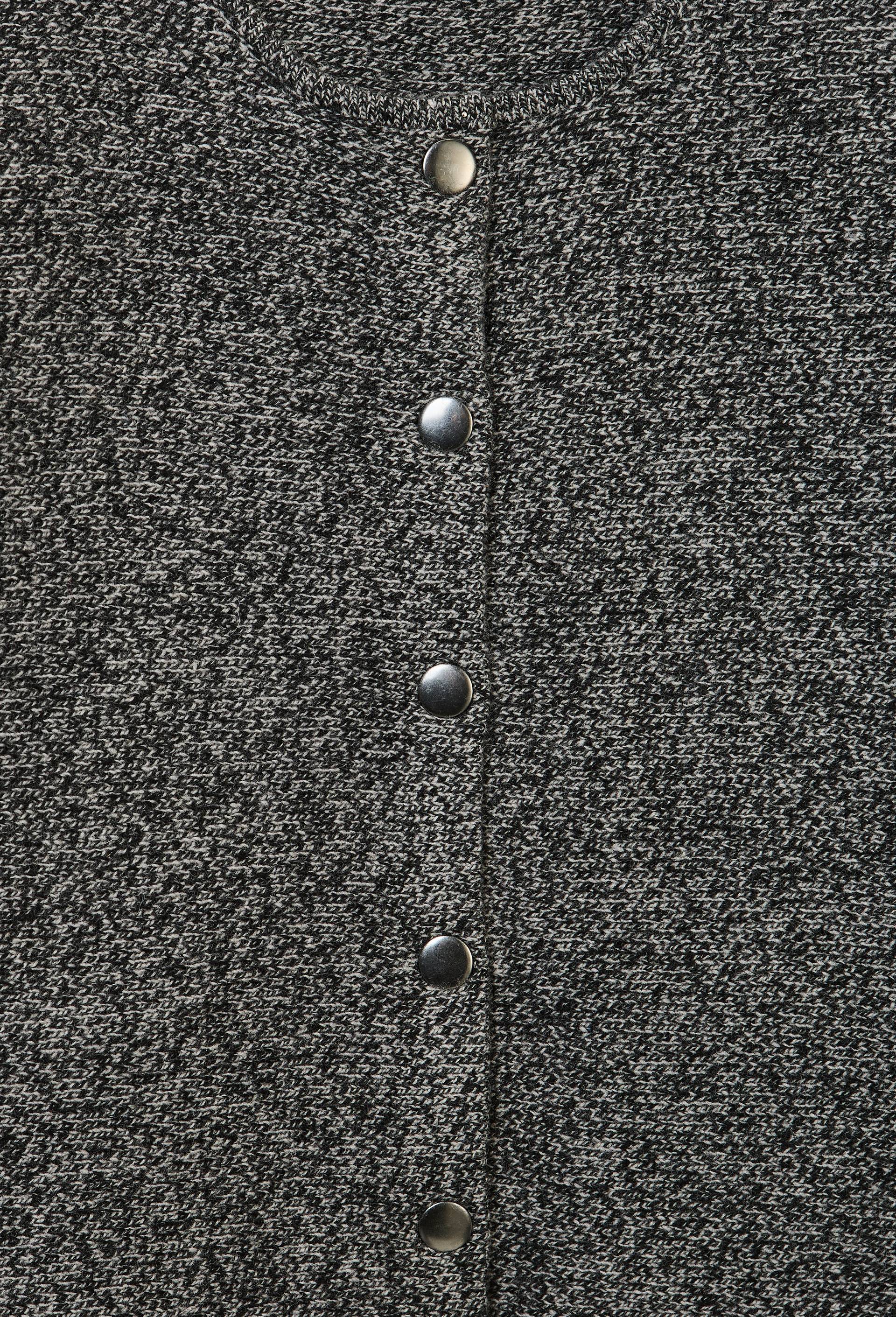 Cardigan &agrave; manches longues ample en laine, Gris, large image number 4